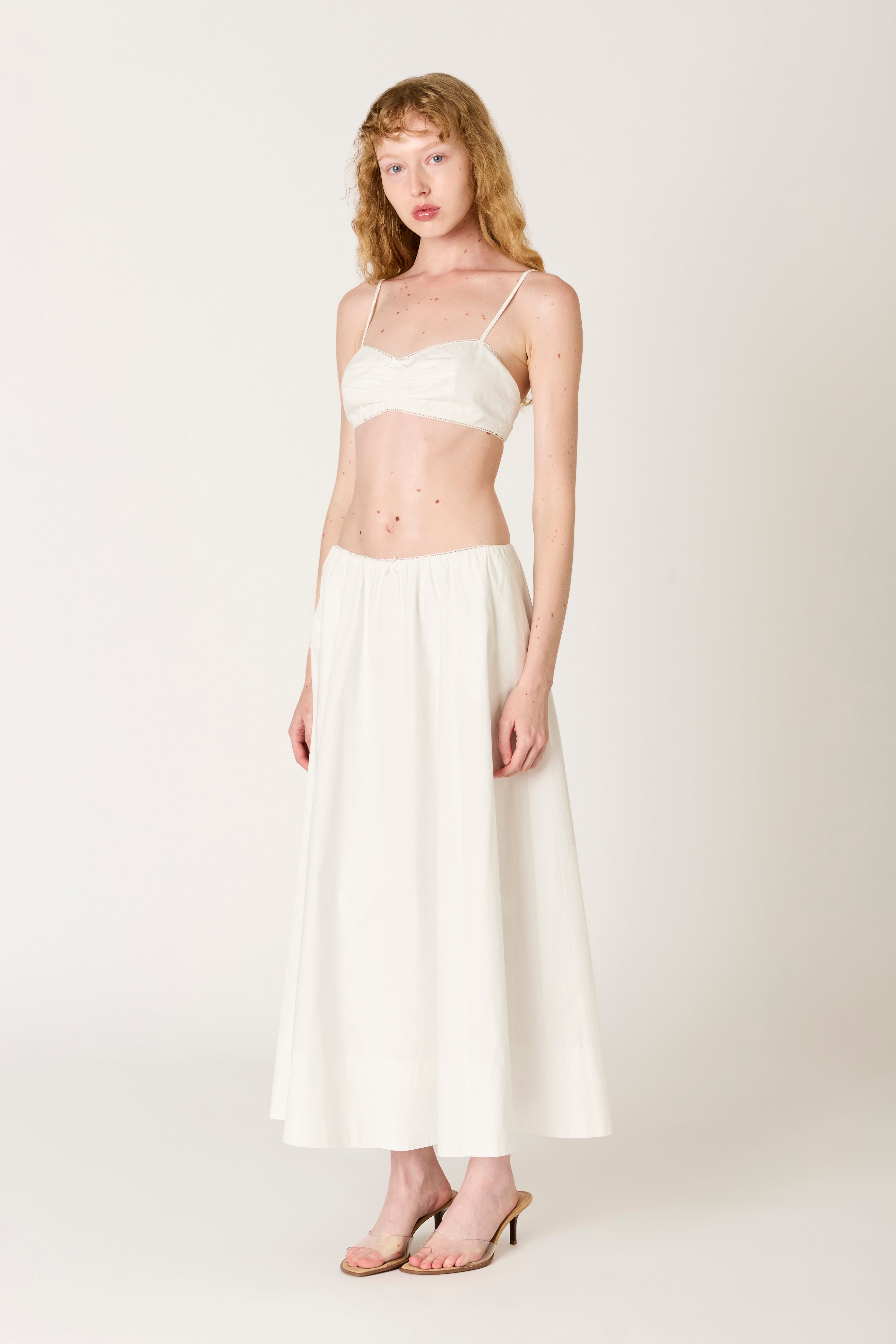 Noche Skirt in white side view