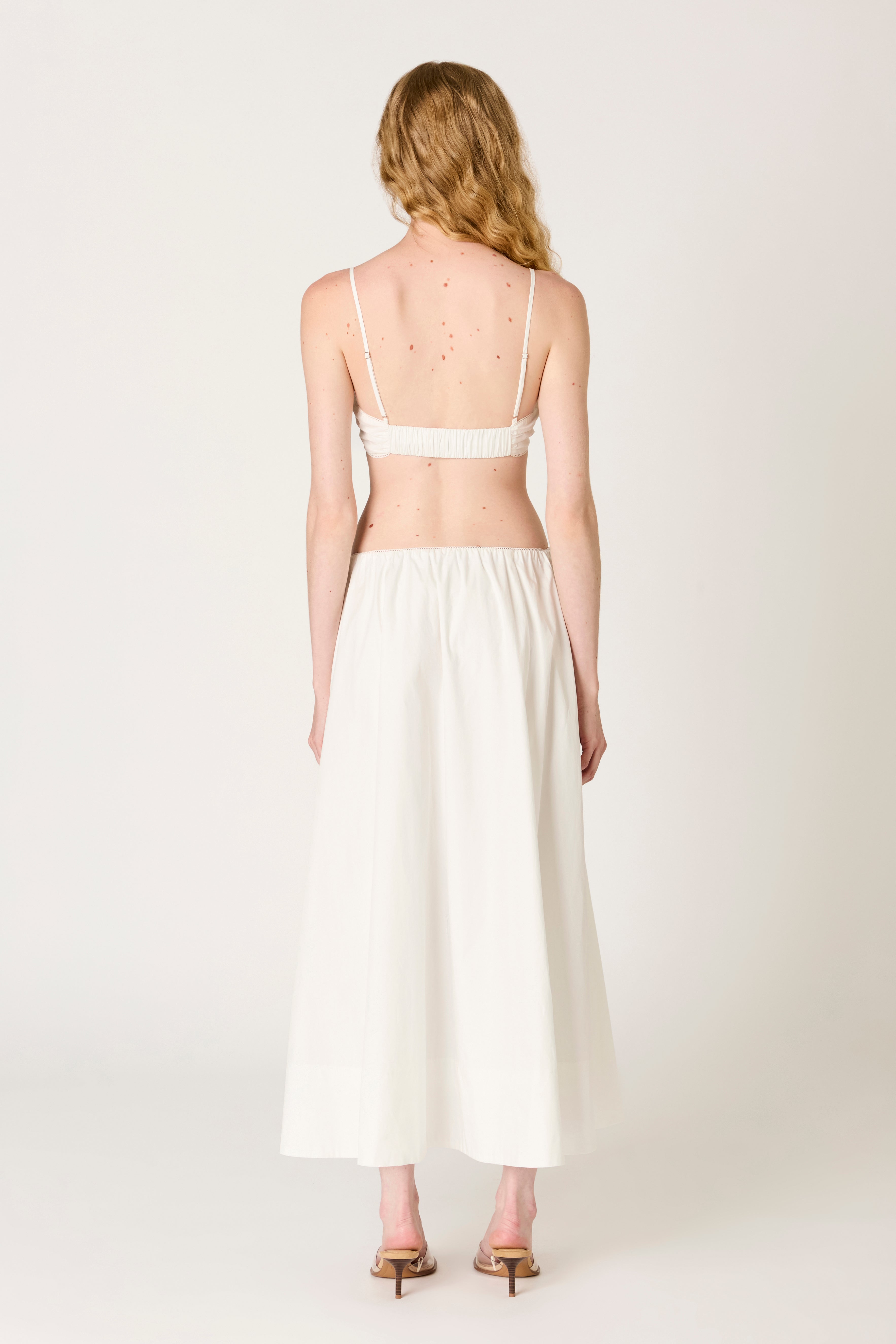 Noche Skirt in white back view