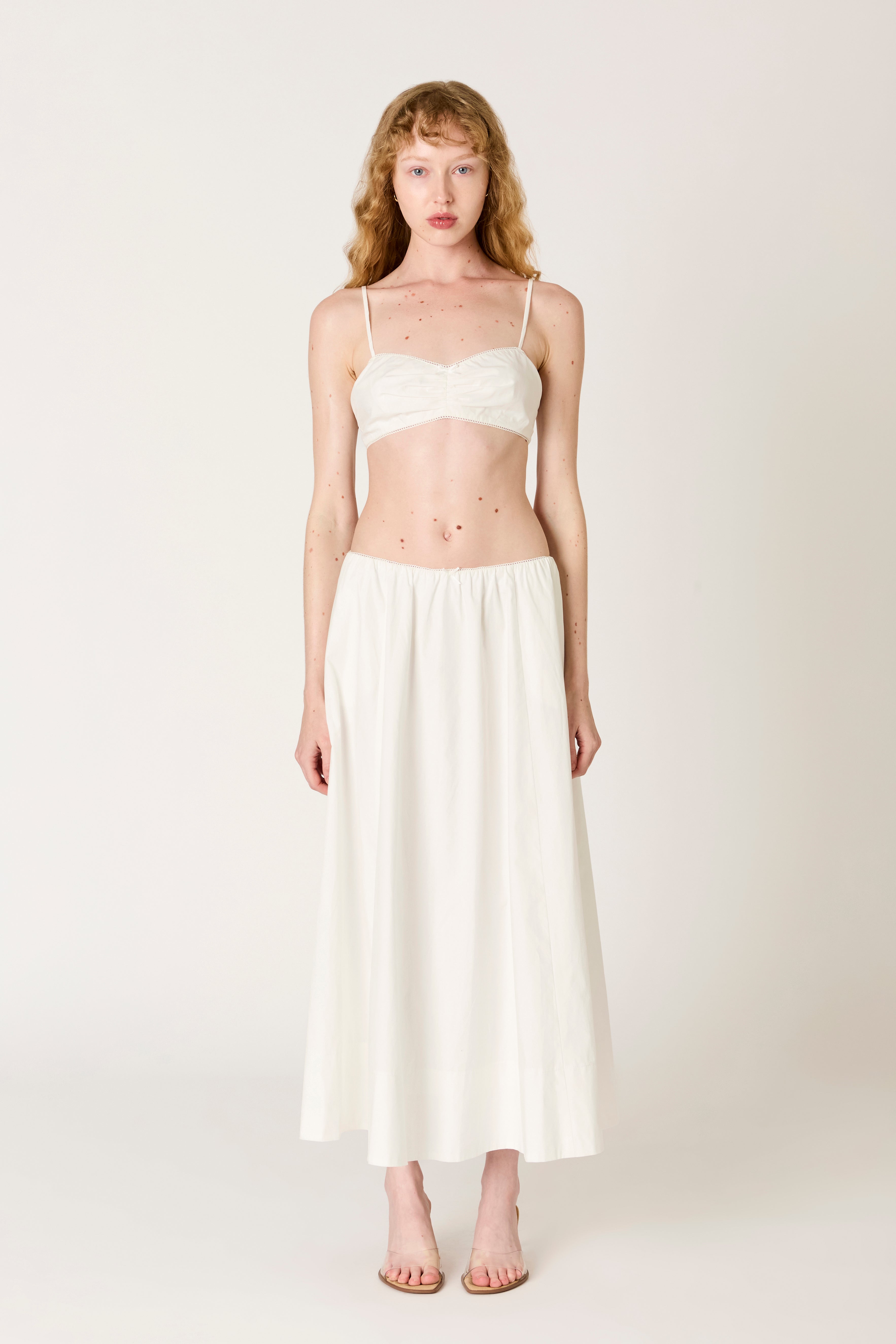 Noche Skirt in white front view