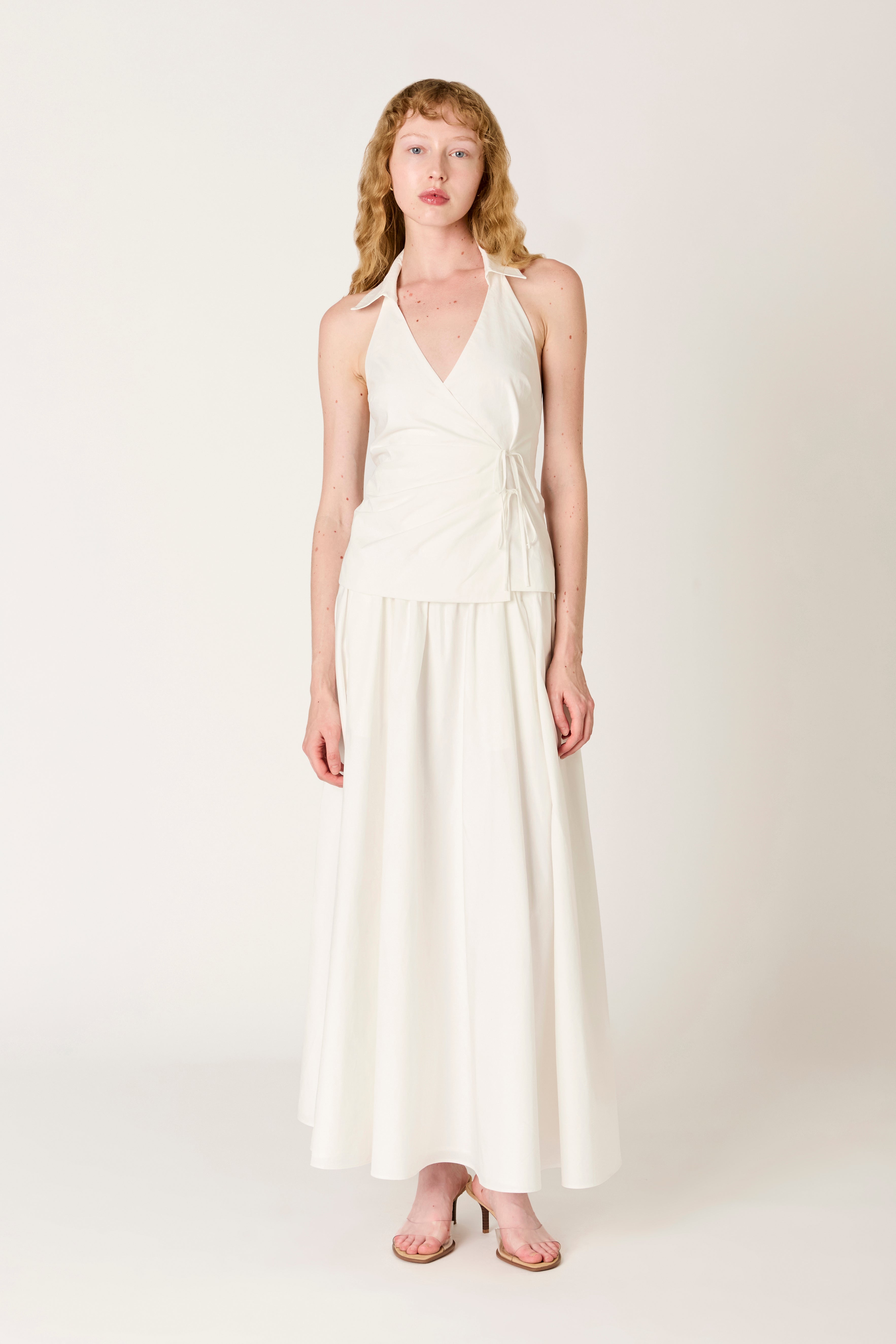 Aurora Skirt in white front view