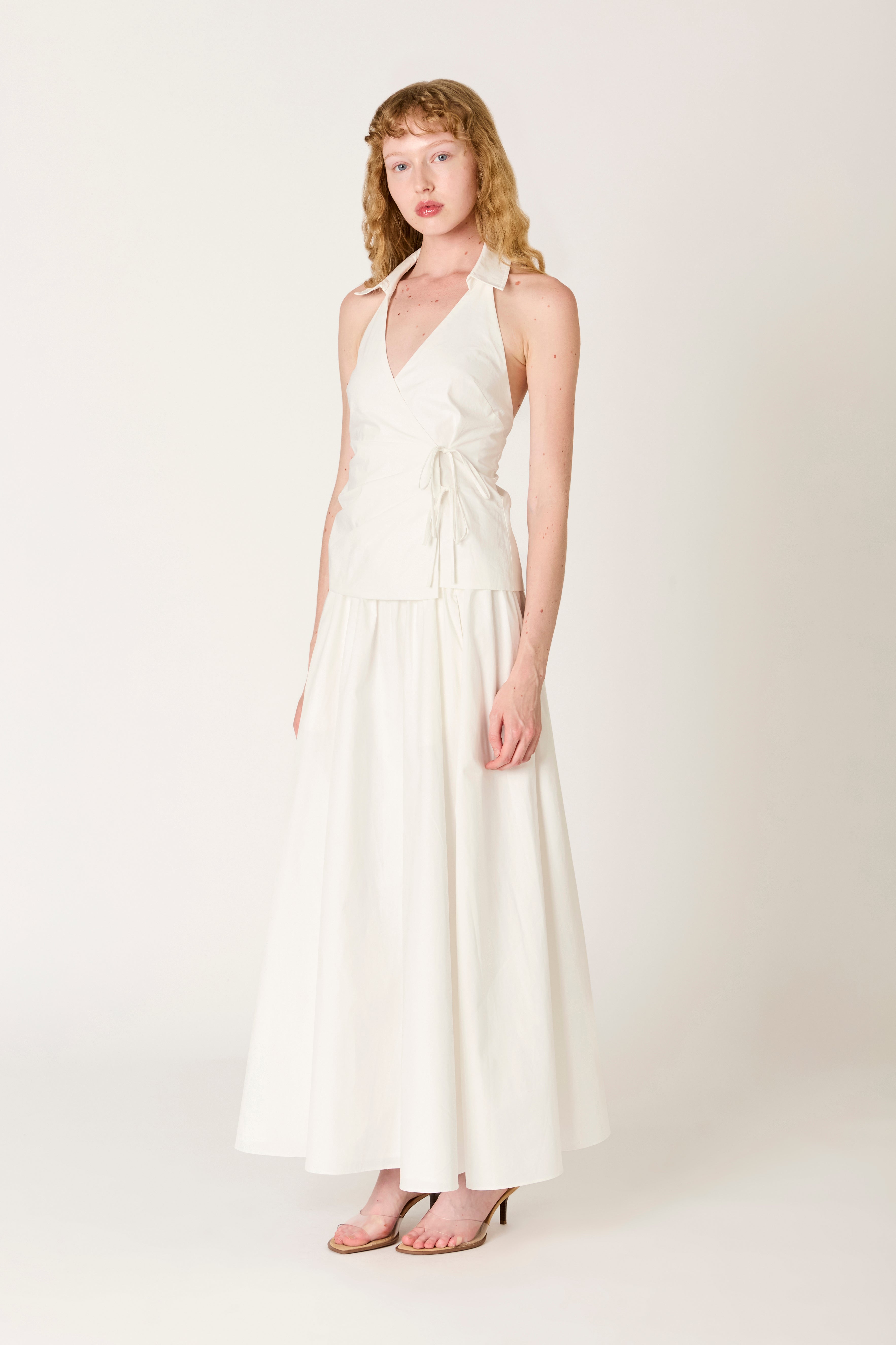 Aurora Skirt in white side view