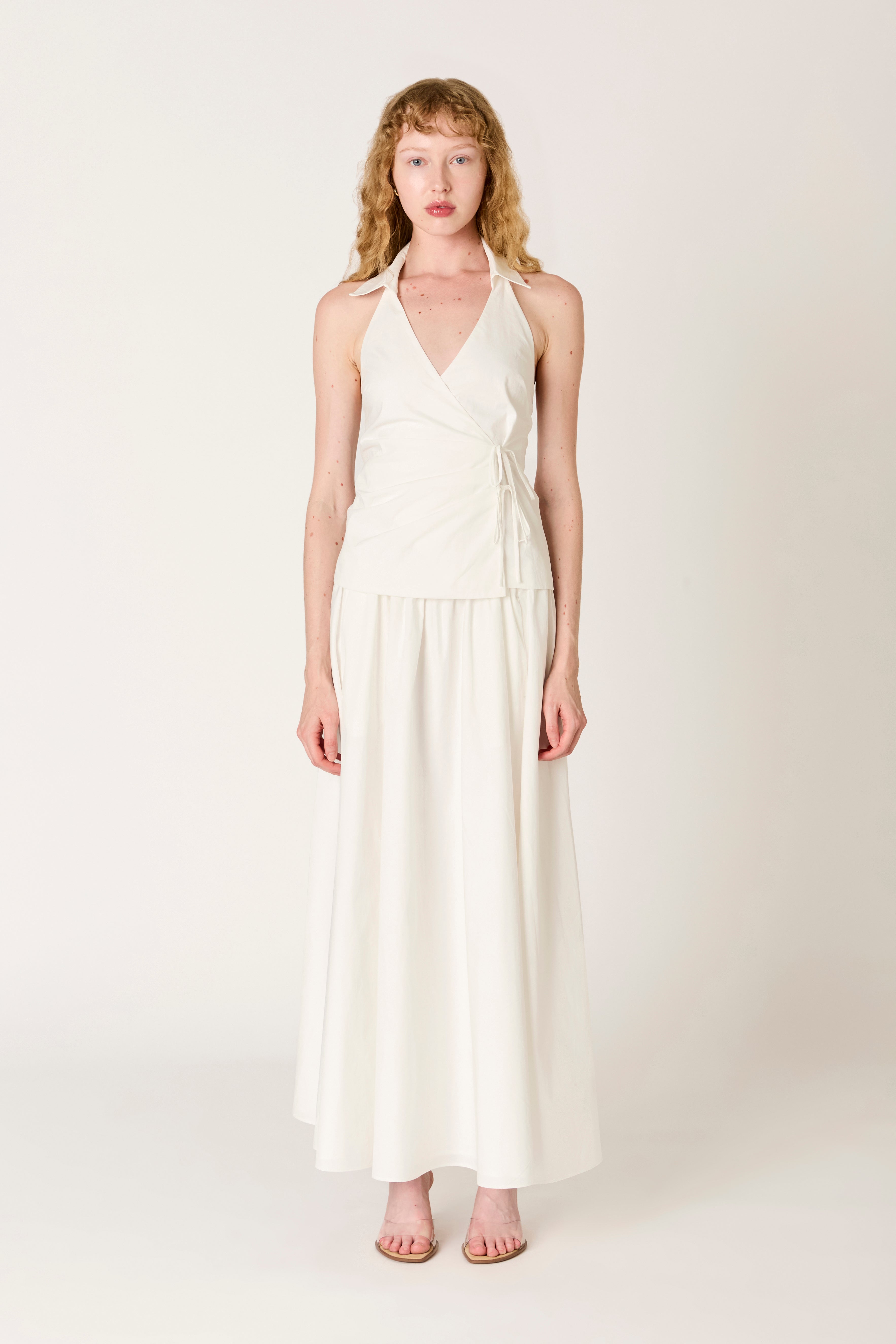 Aurora Skirt in white front view