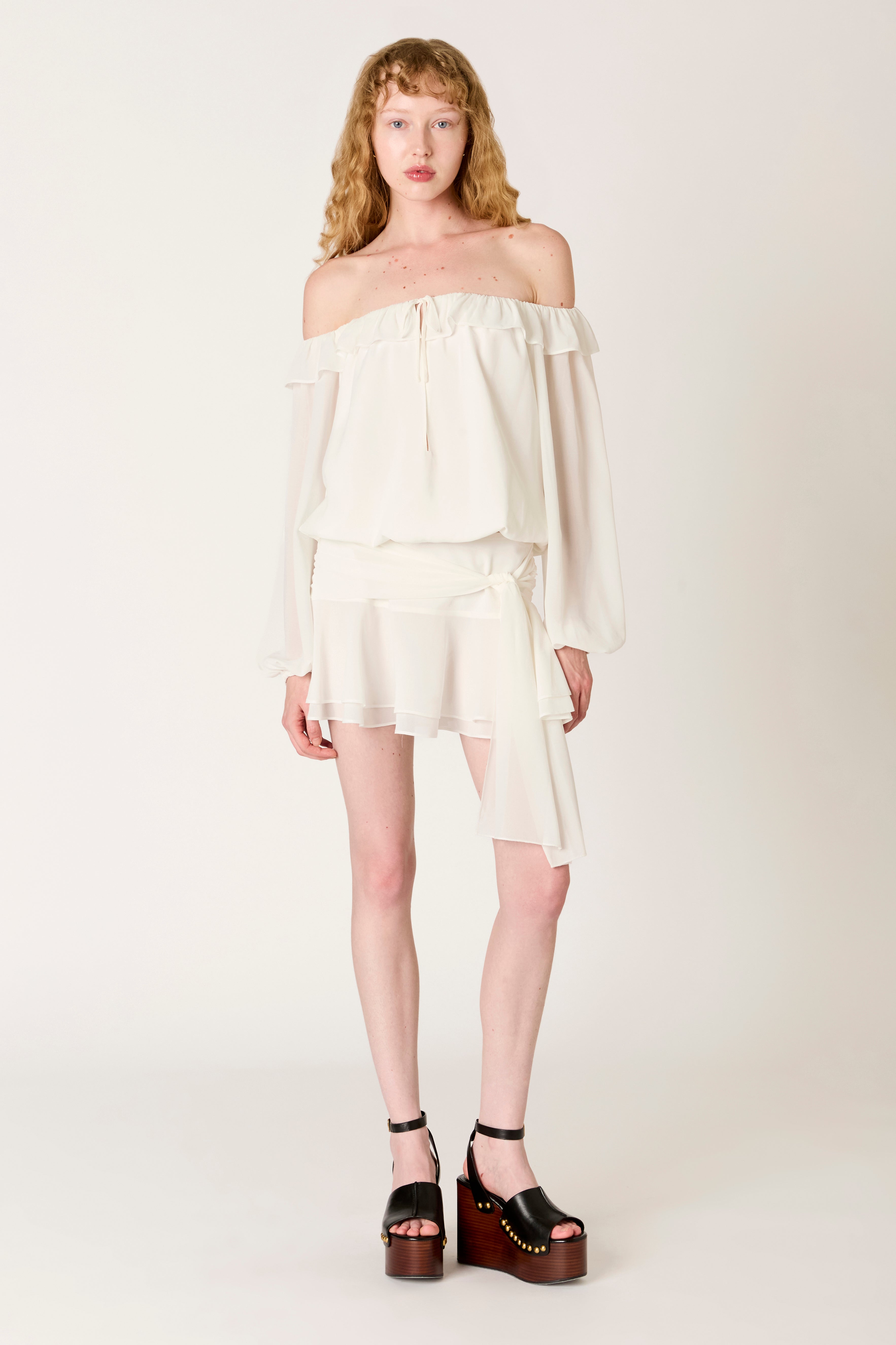 Encina Skirt in white front view