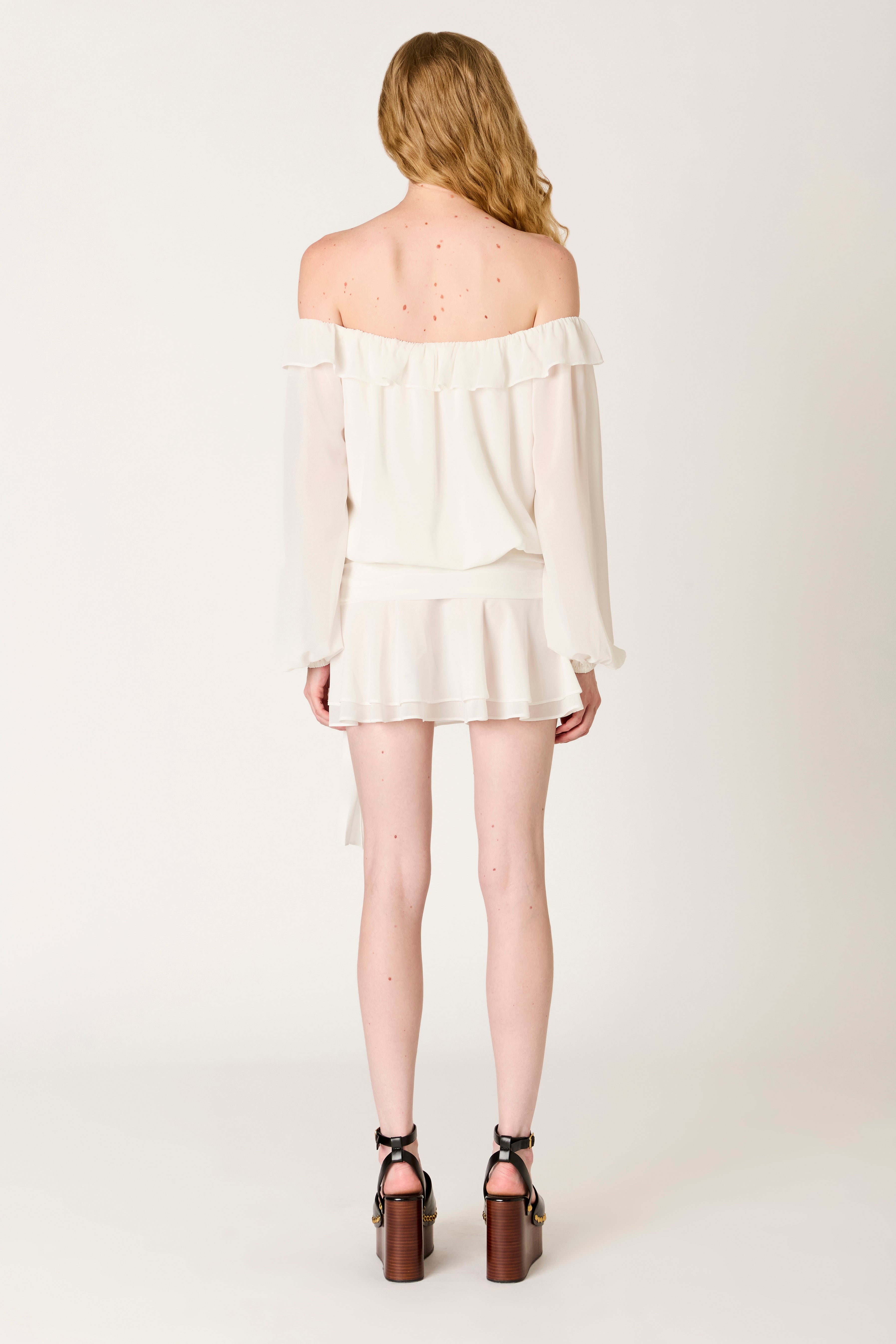 Encina Skirt in white back view