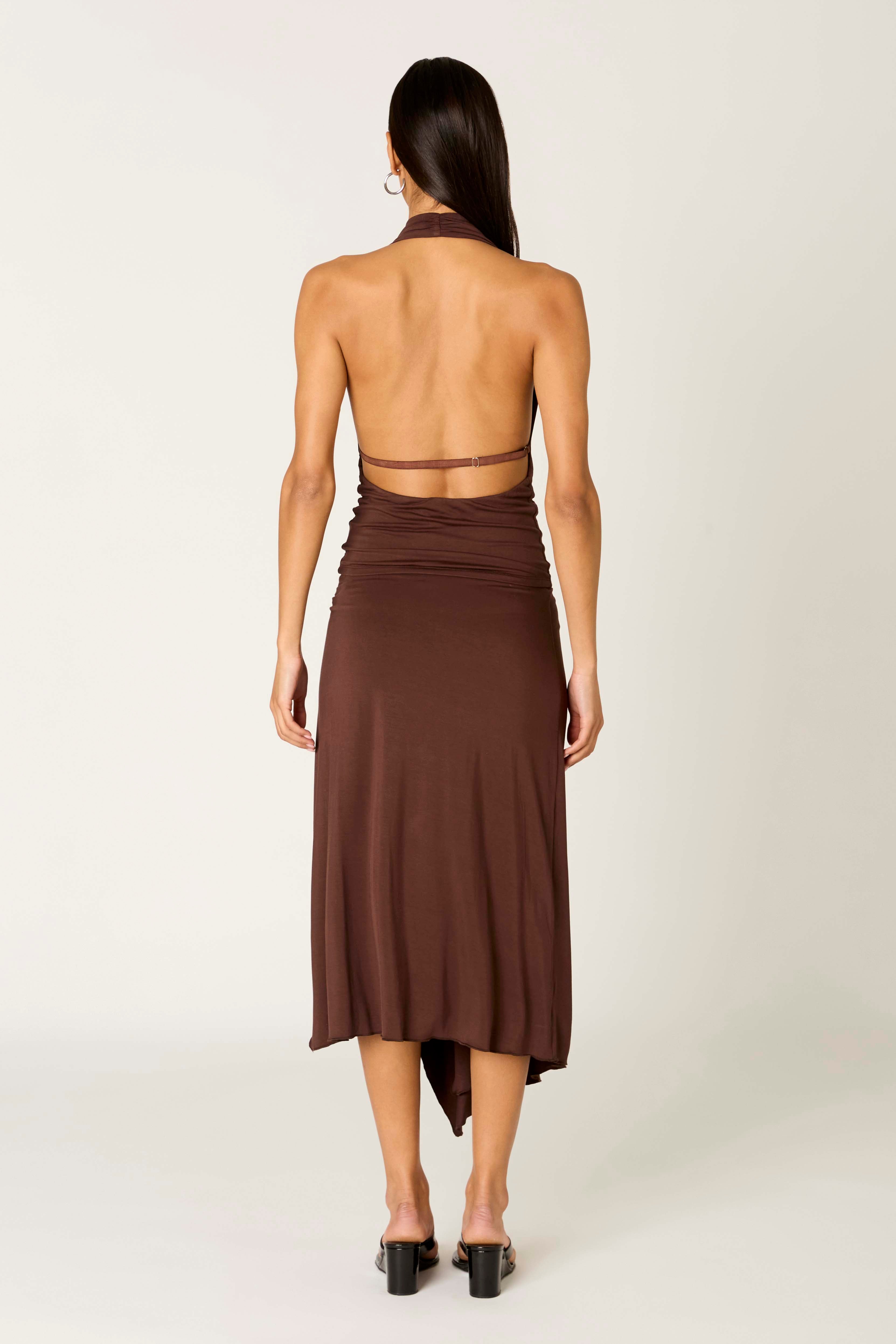 Mar Skirt in coffee back view