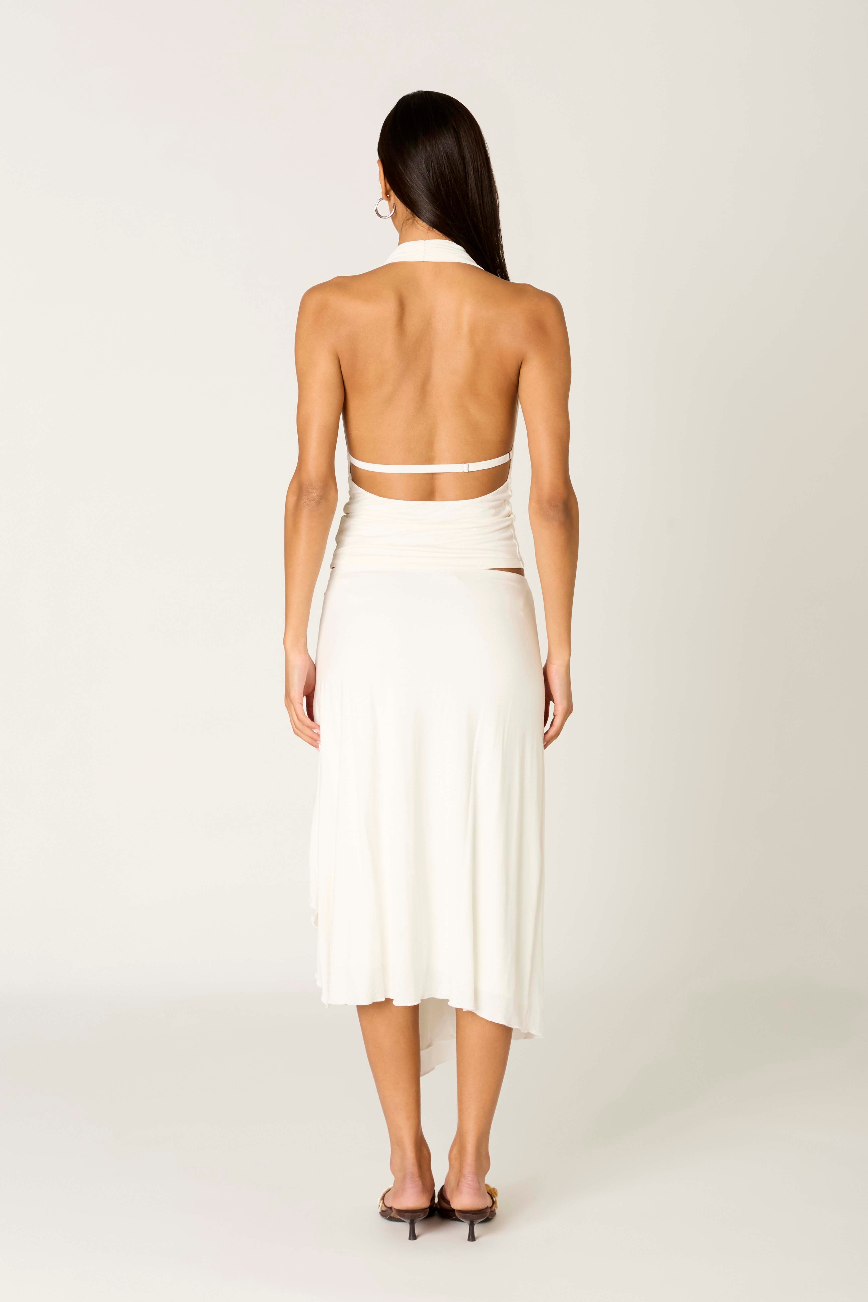 Mar Skirt in white back view