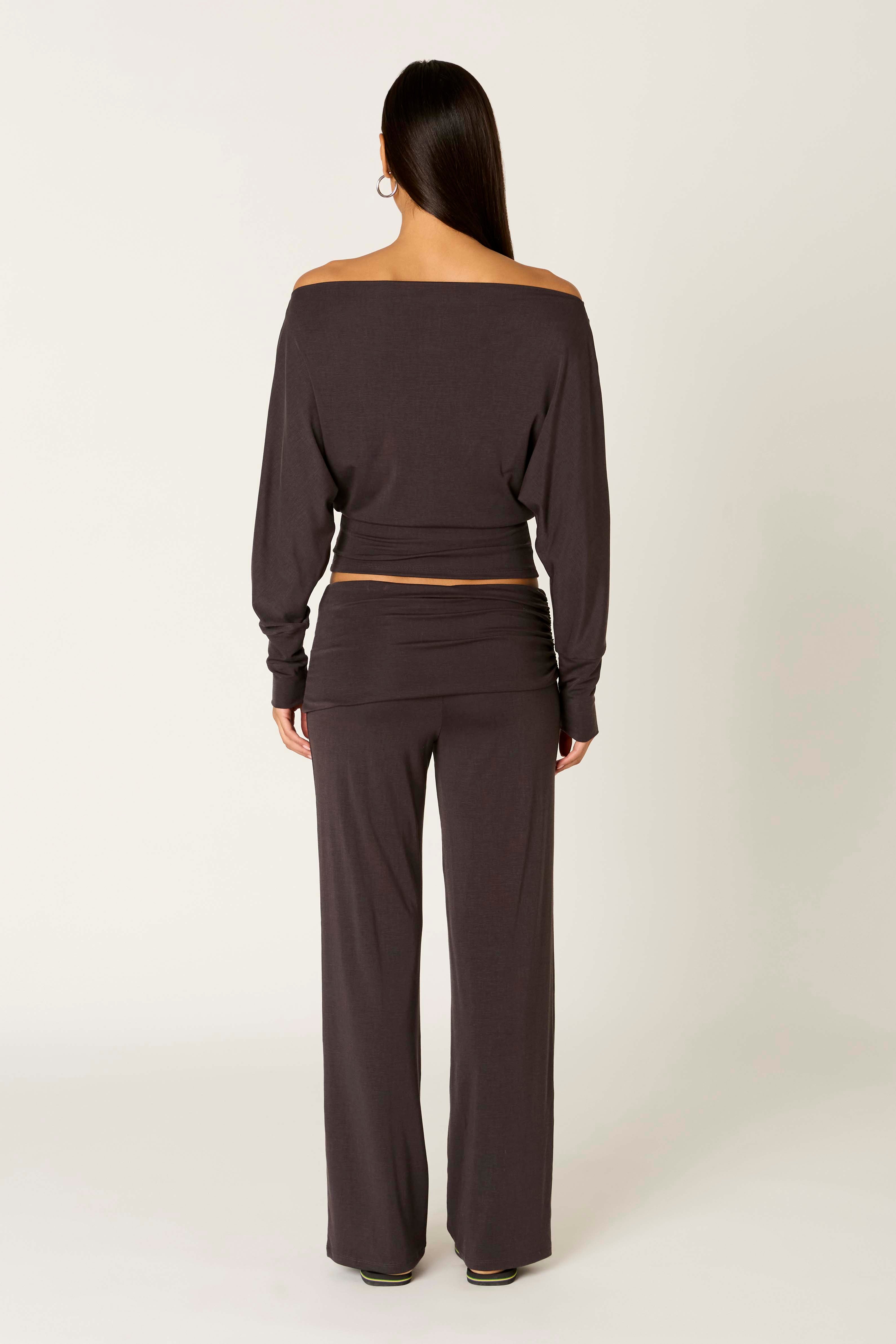 Delfina Pant in coal back view