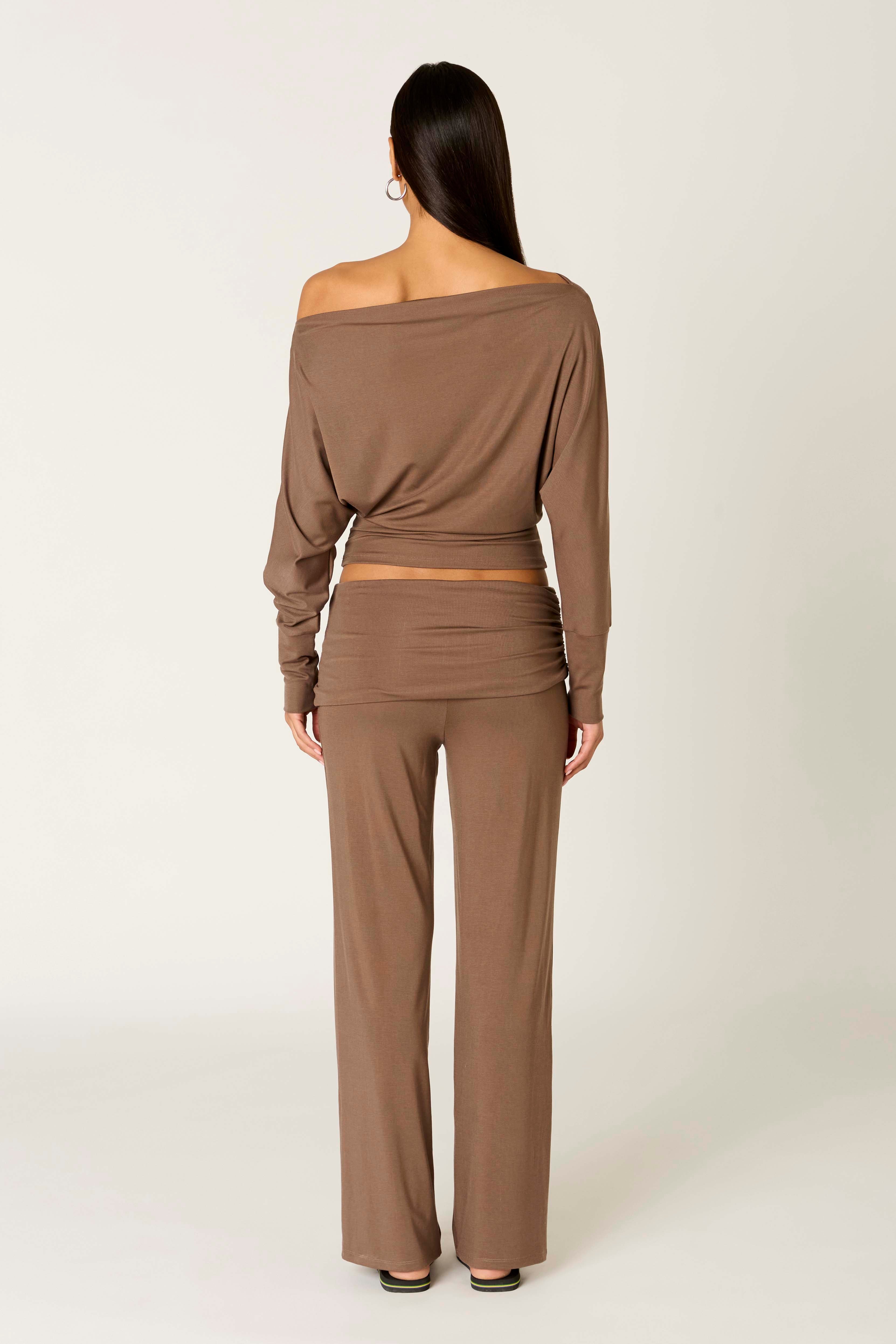 Delfina Pant in sable back view