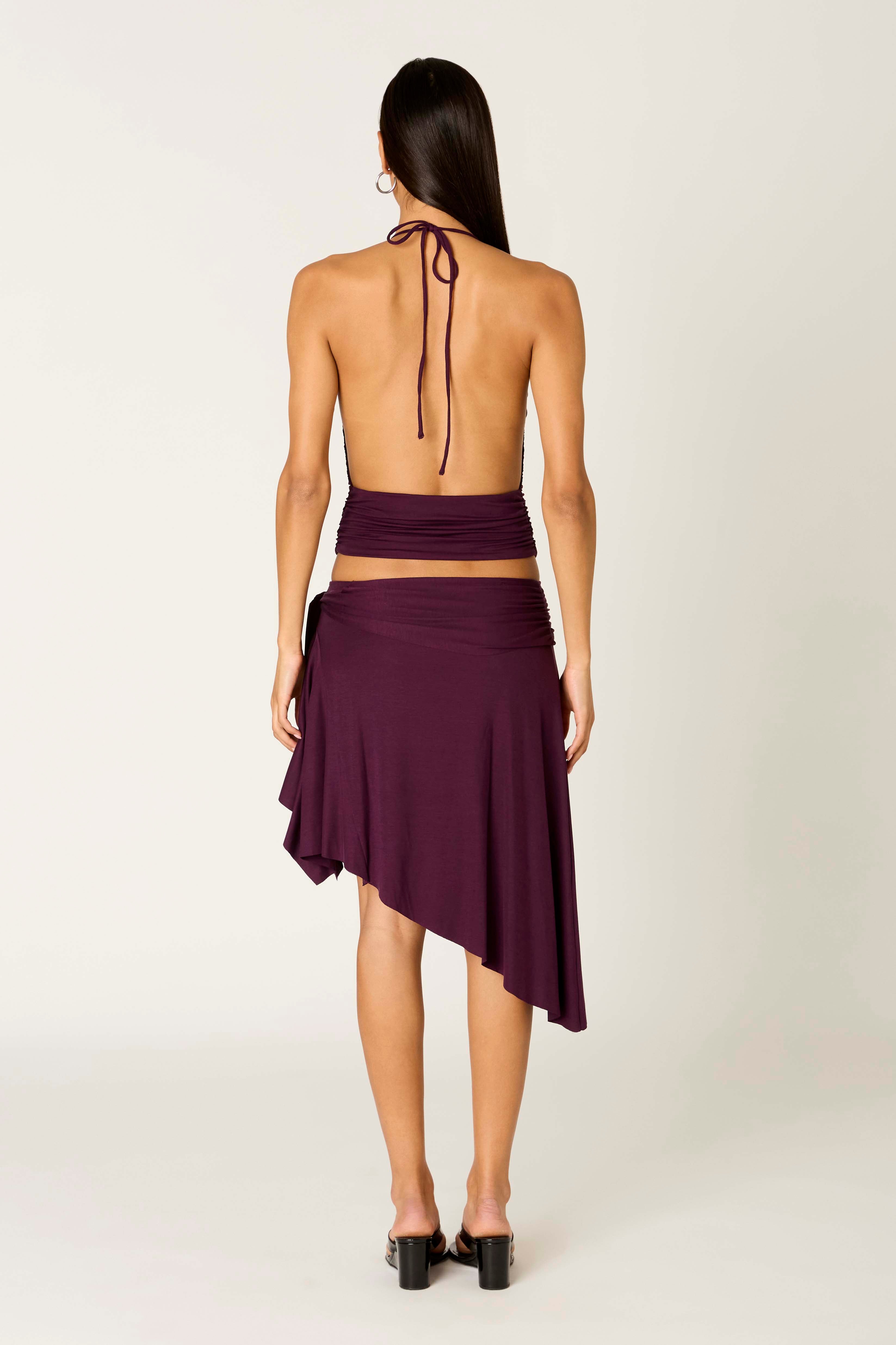 Antonio Skirt in plum back view