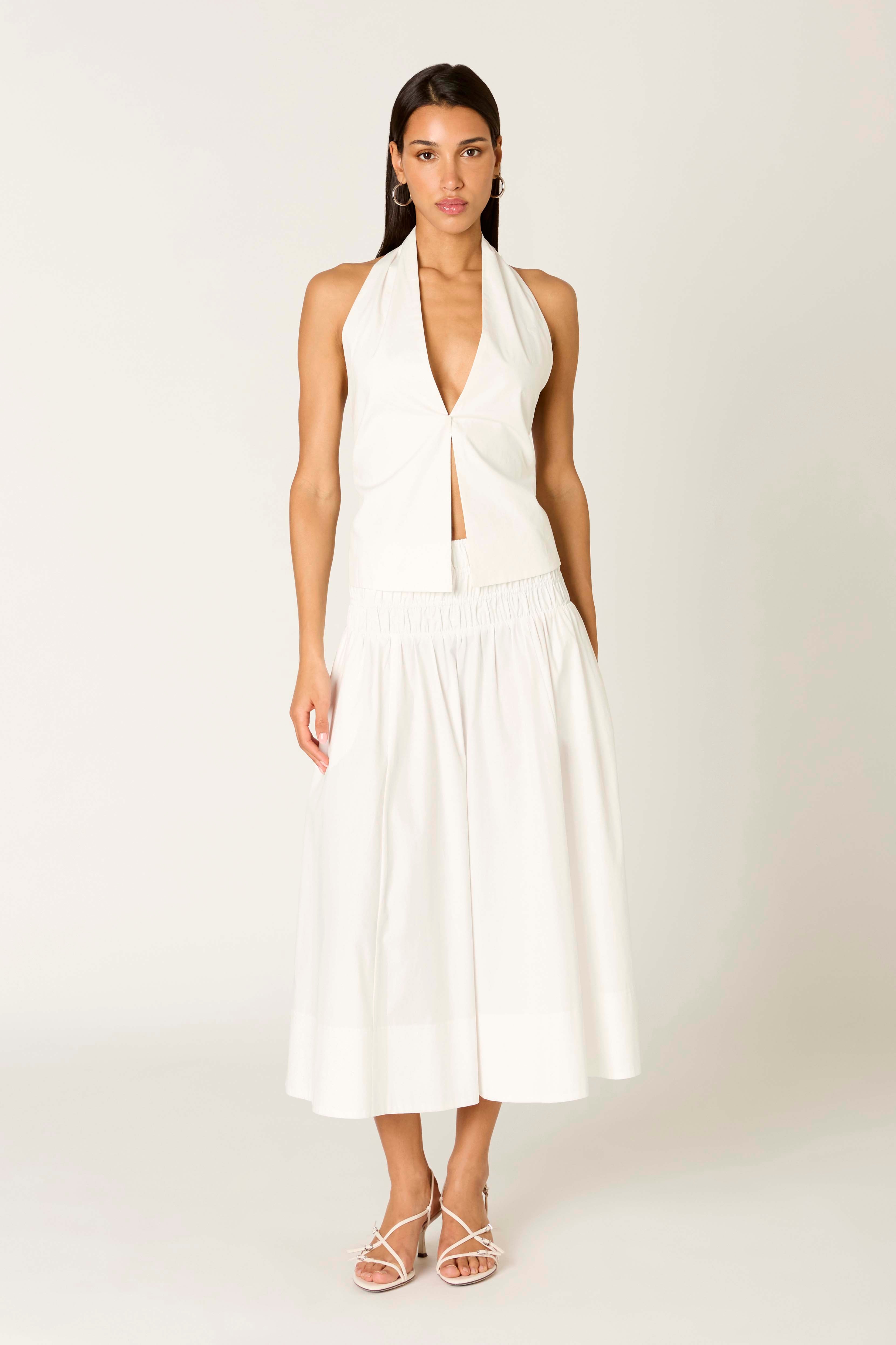 Stefano Skirt in white front view