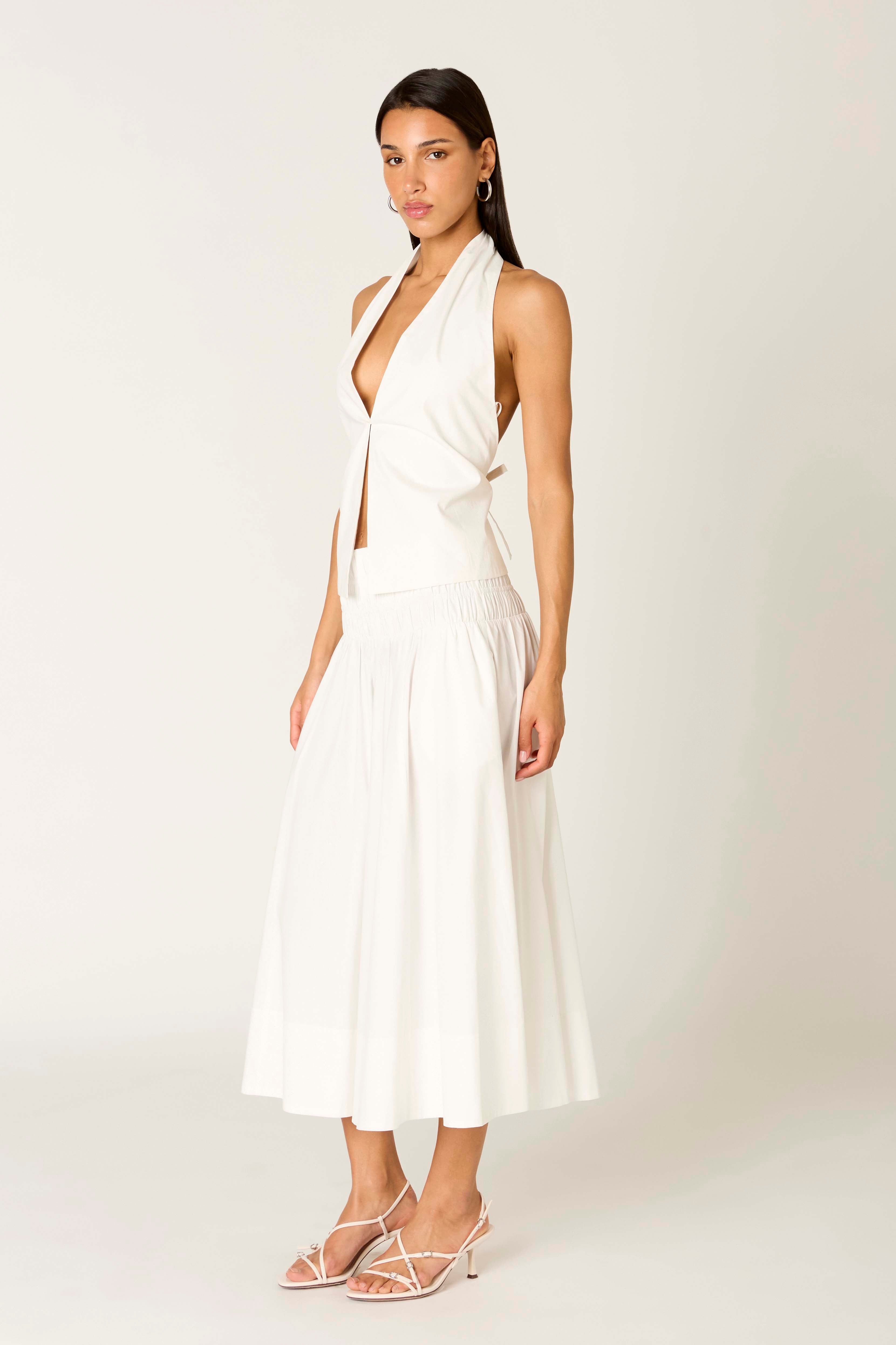 Stefano Skirt in white side view