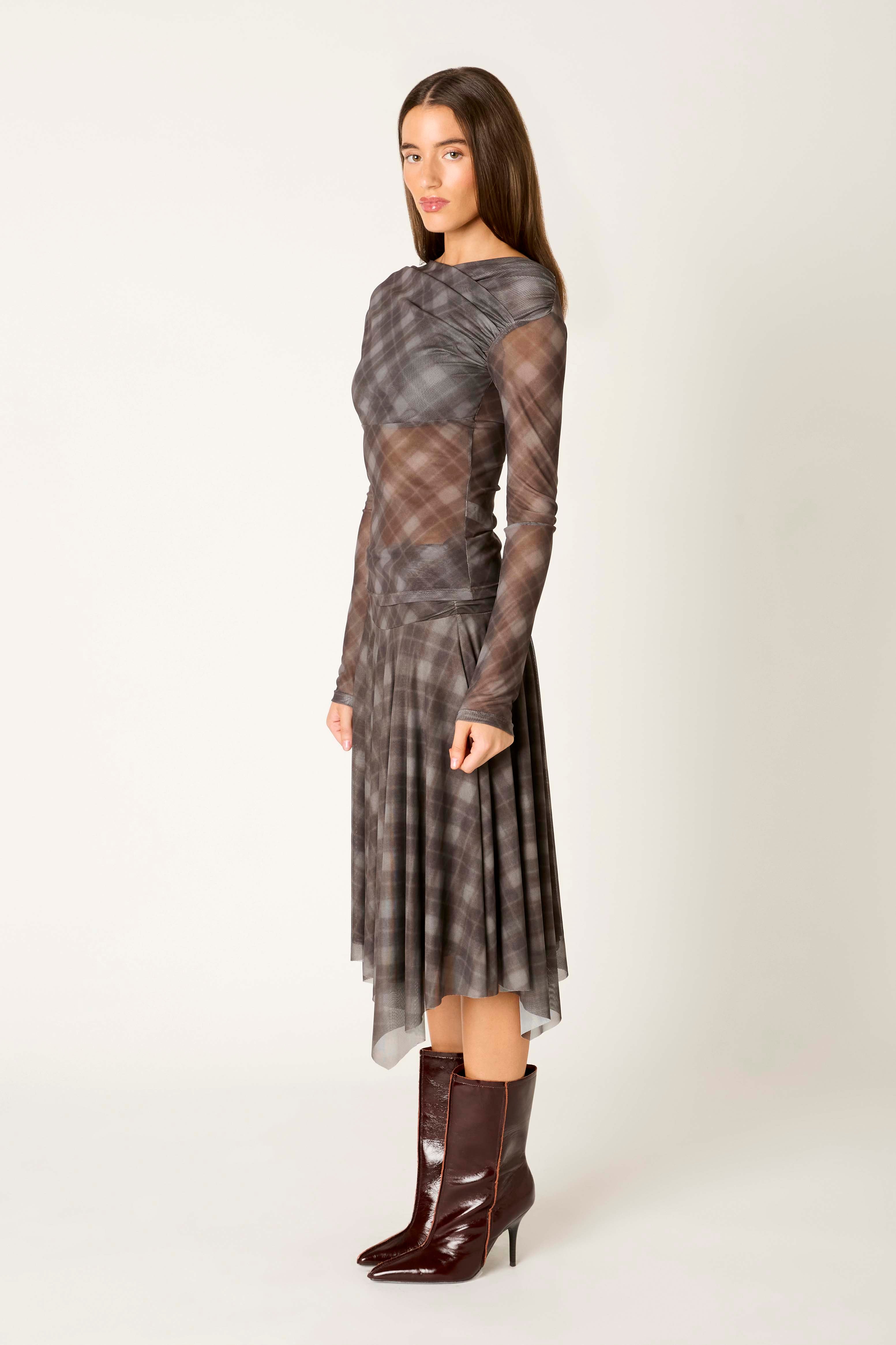 Eme Skirt in brown side view