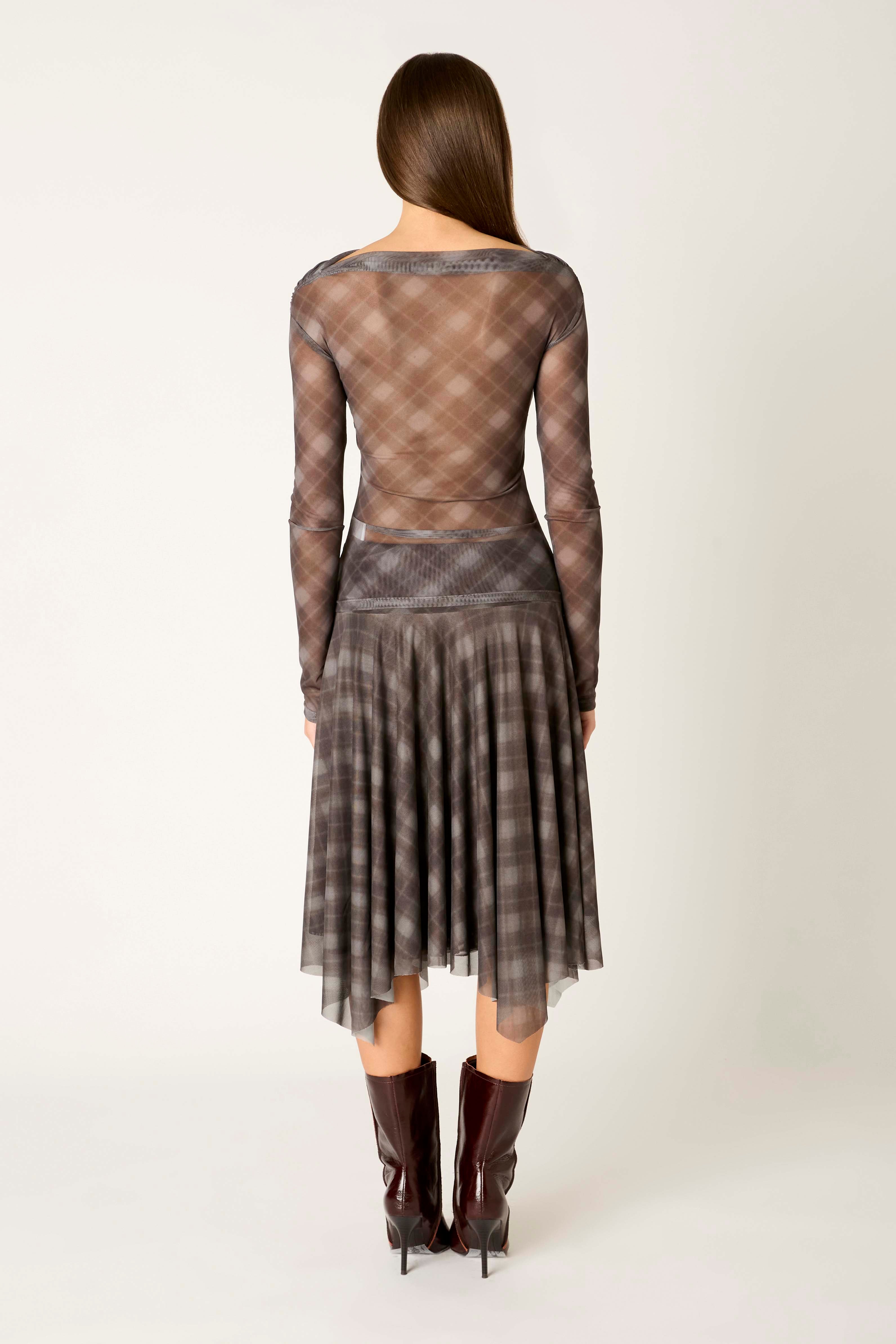 Eme Skirt in brown back view