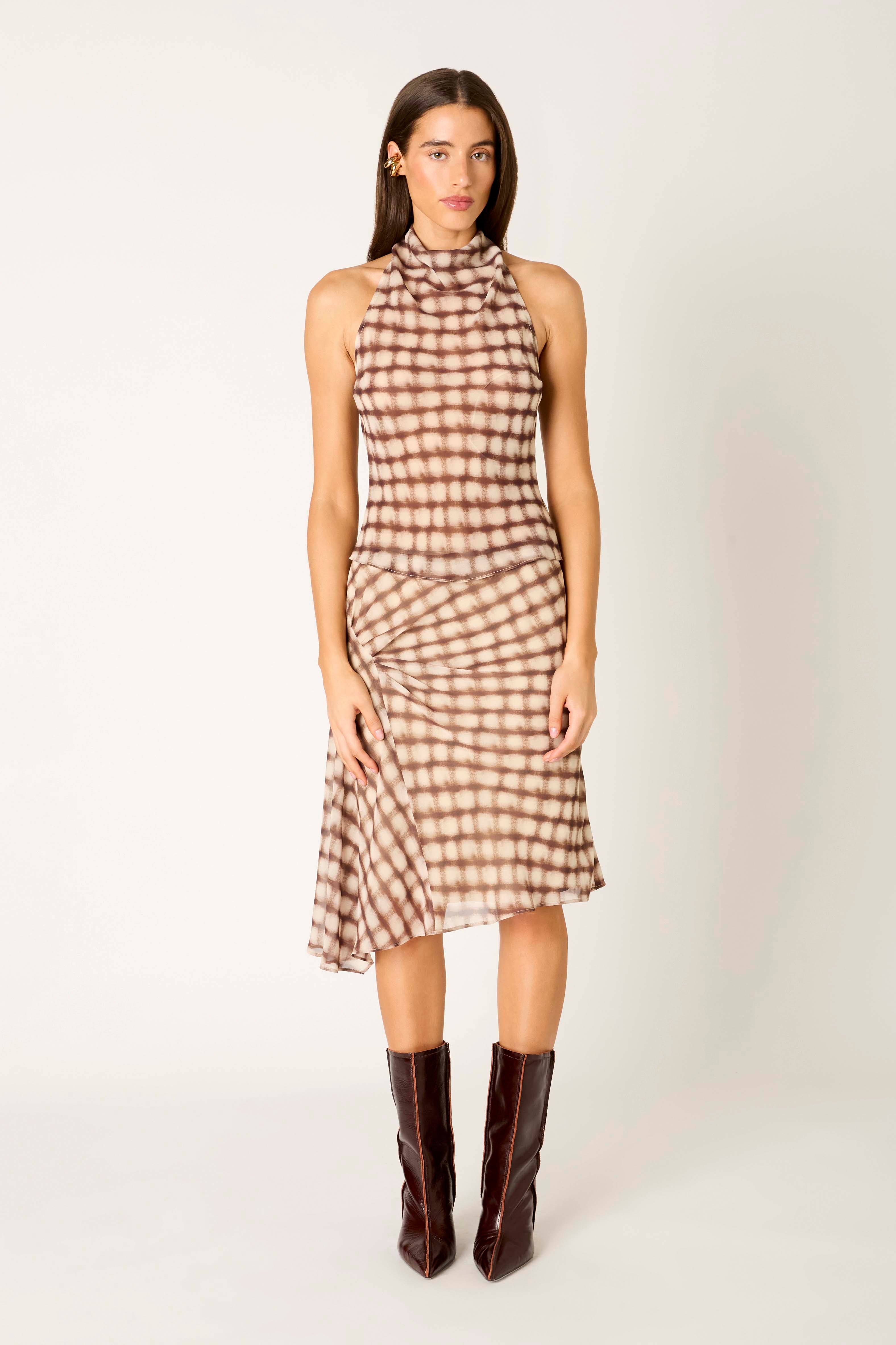 Parce Skirt in brown front view