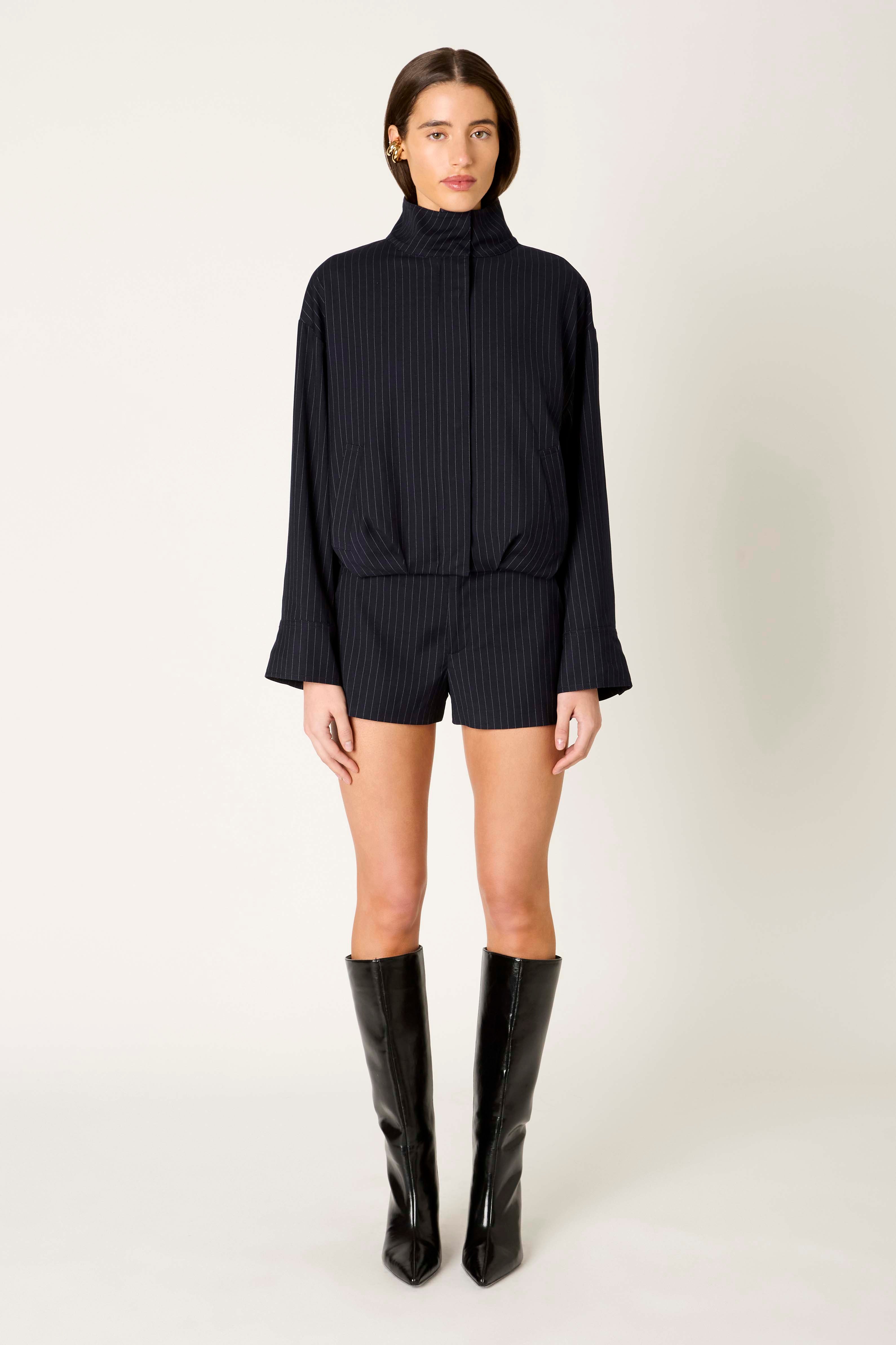 Tiny Short in navy front view