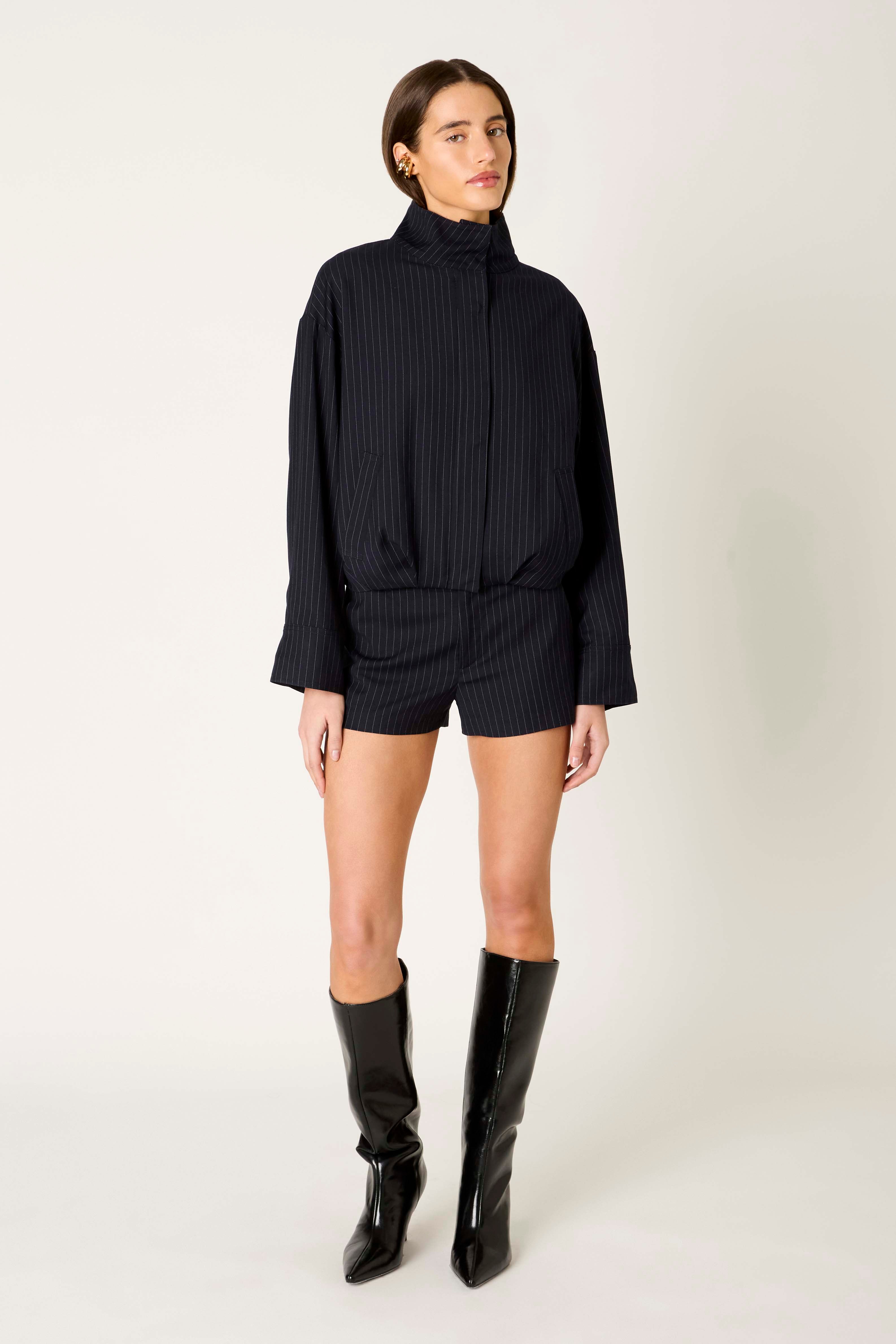 Tiny Short in navy front view