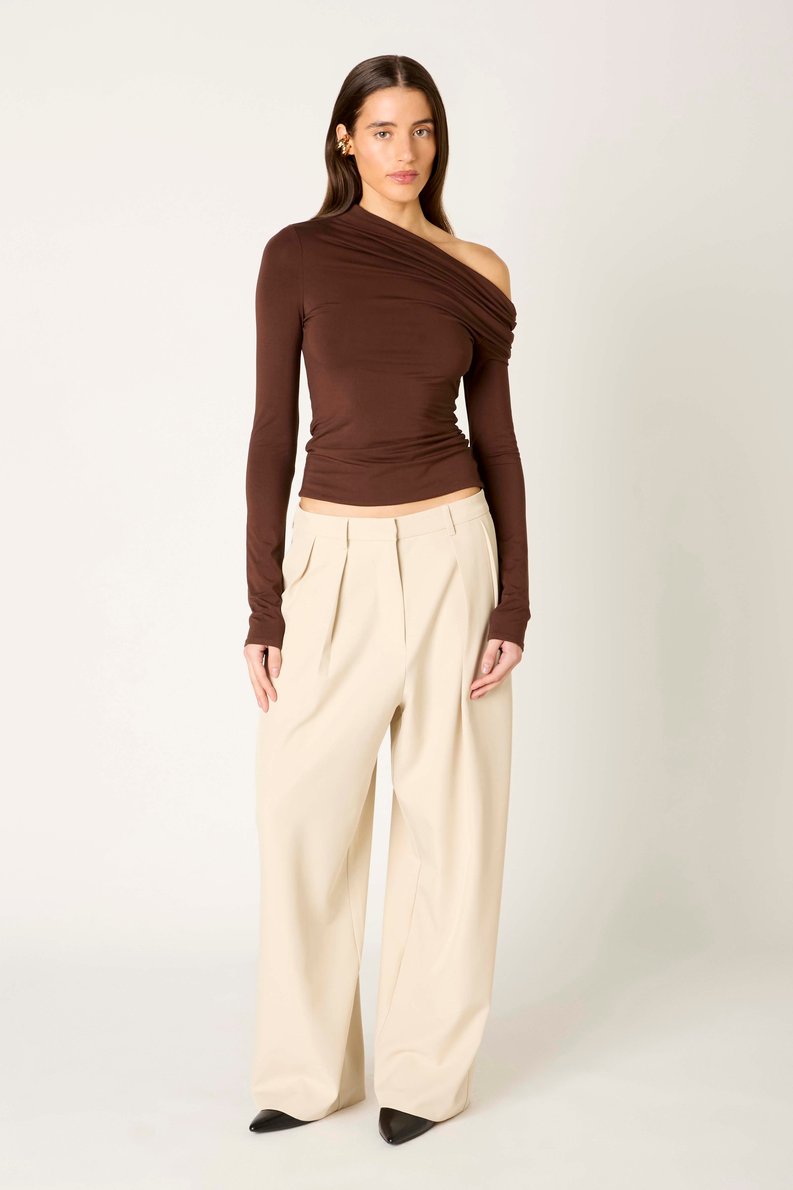 Highbury Pant in stone front view