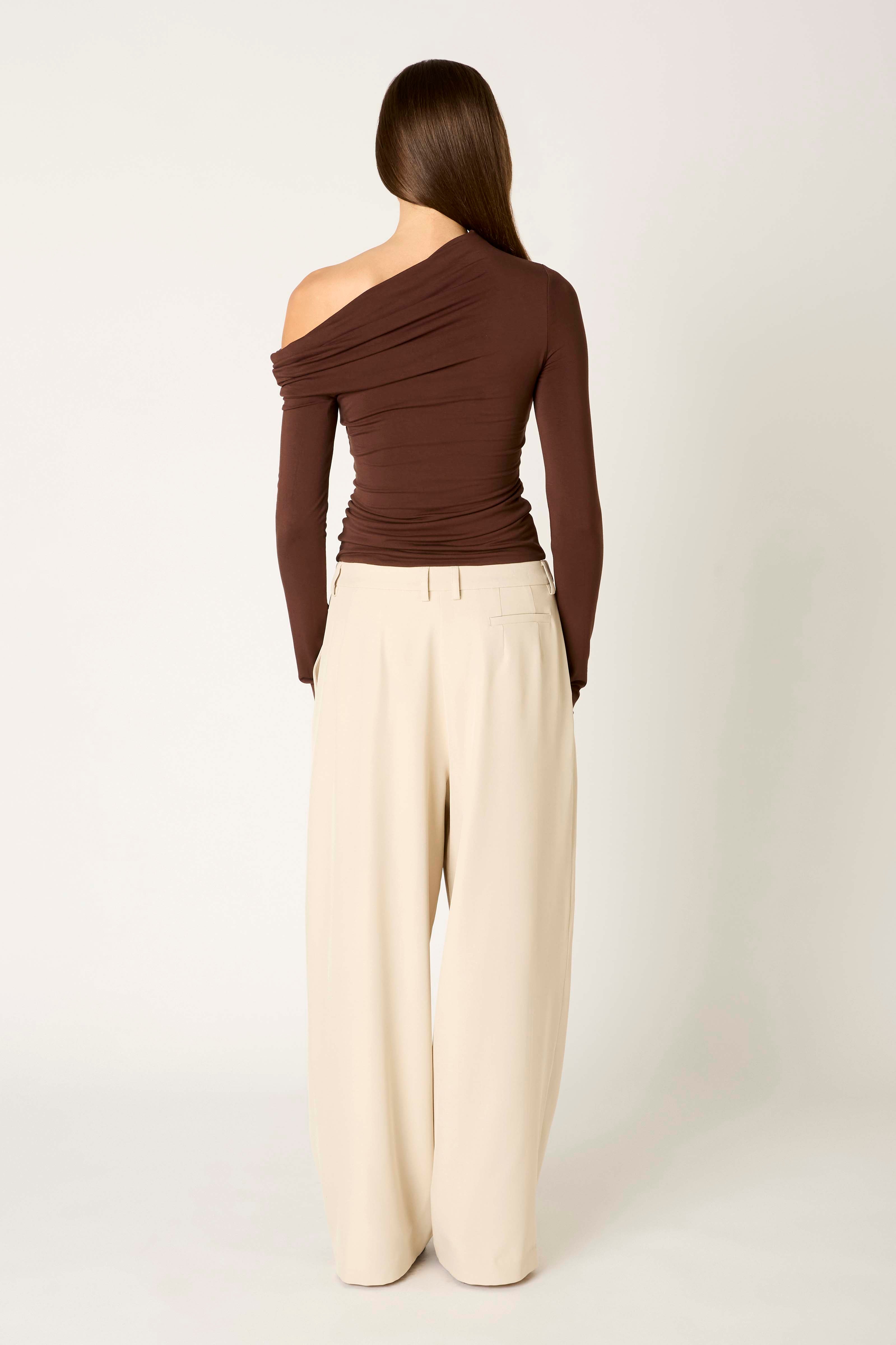Highbury Pant in stone back view