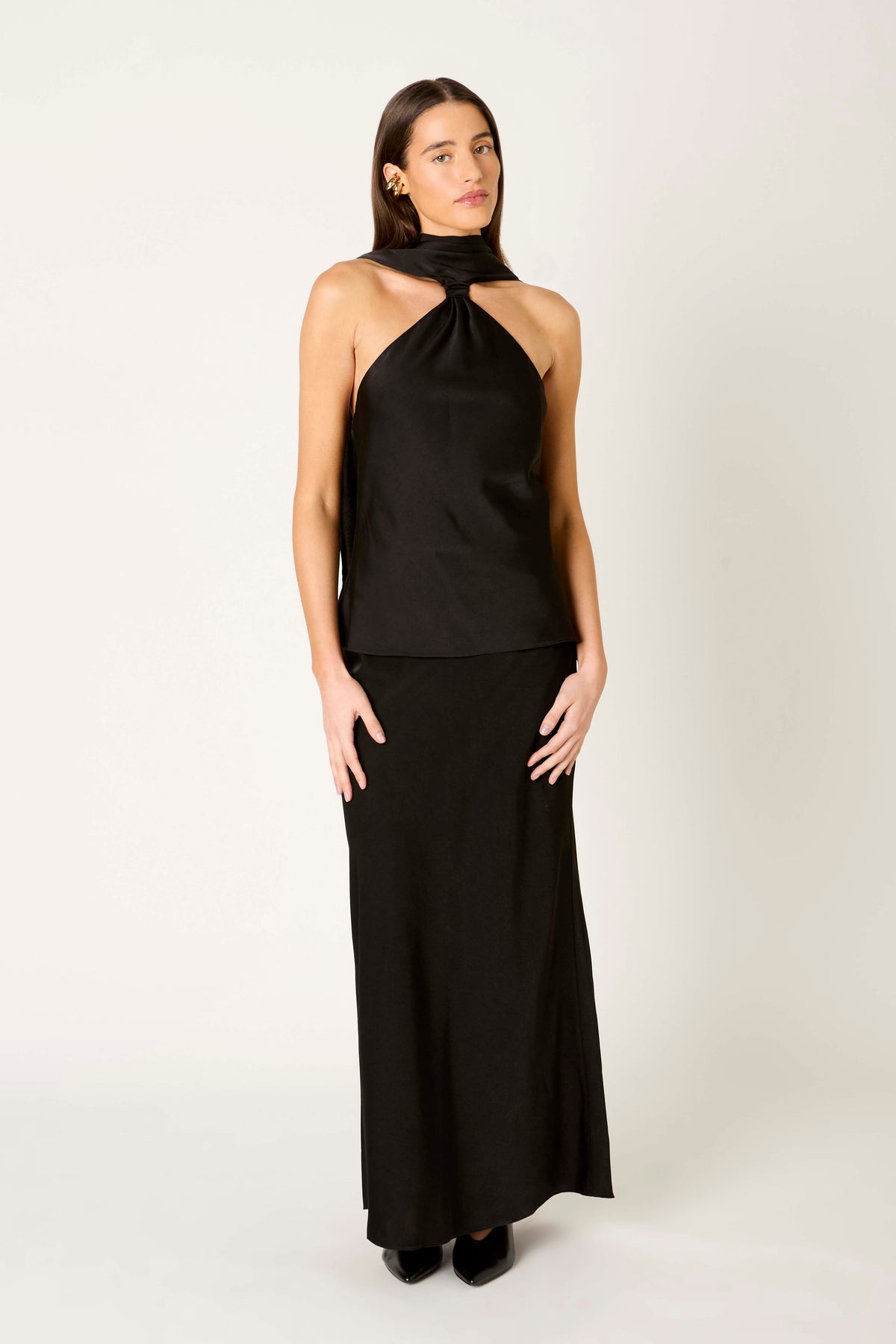 Robbie Skirt in black front view
