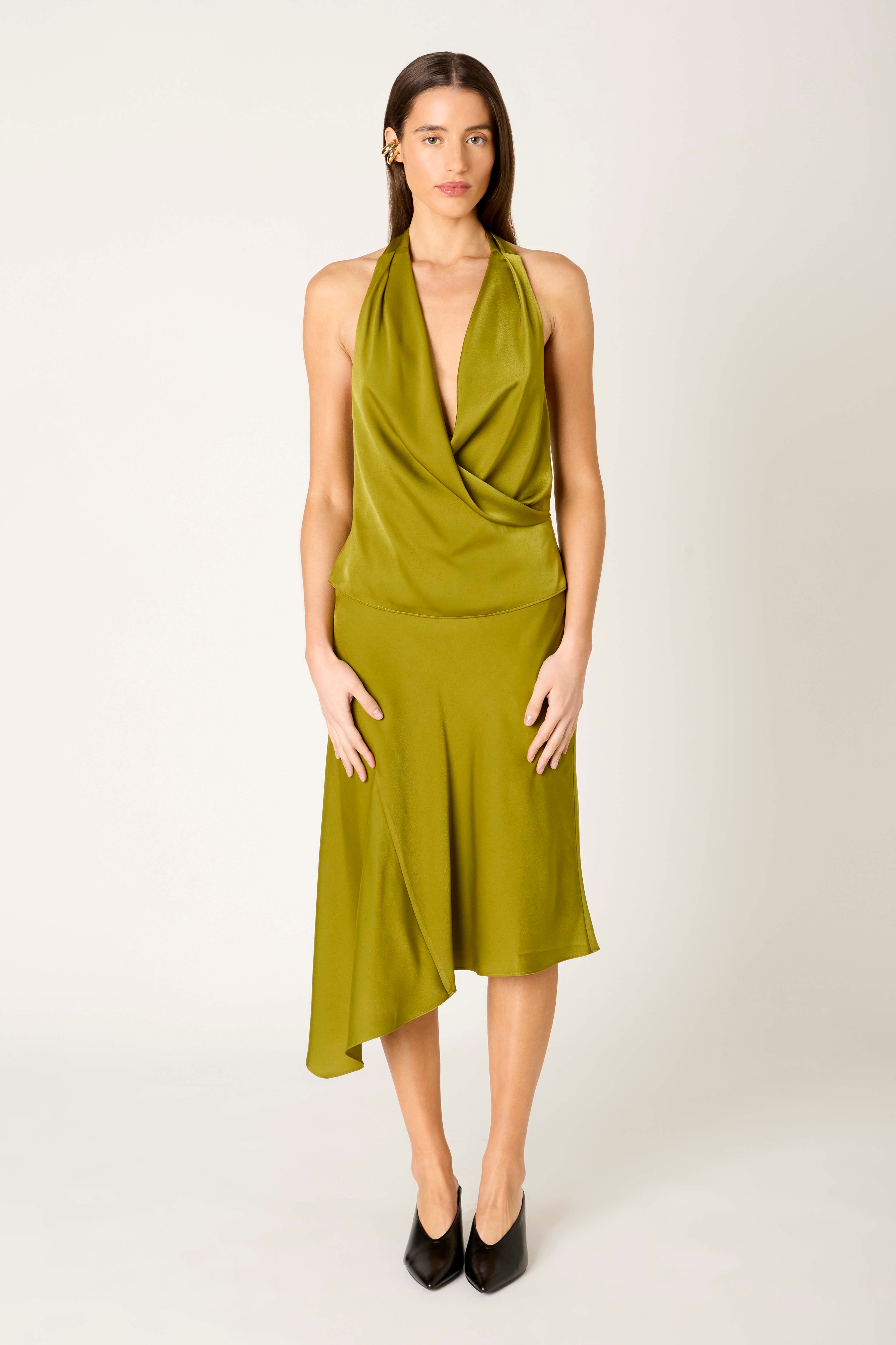 Portia Skirt in herb front view