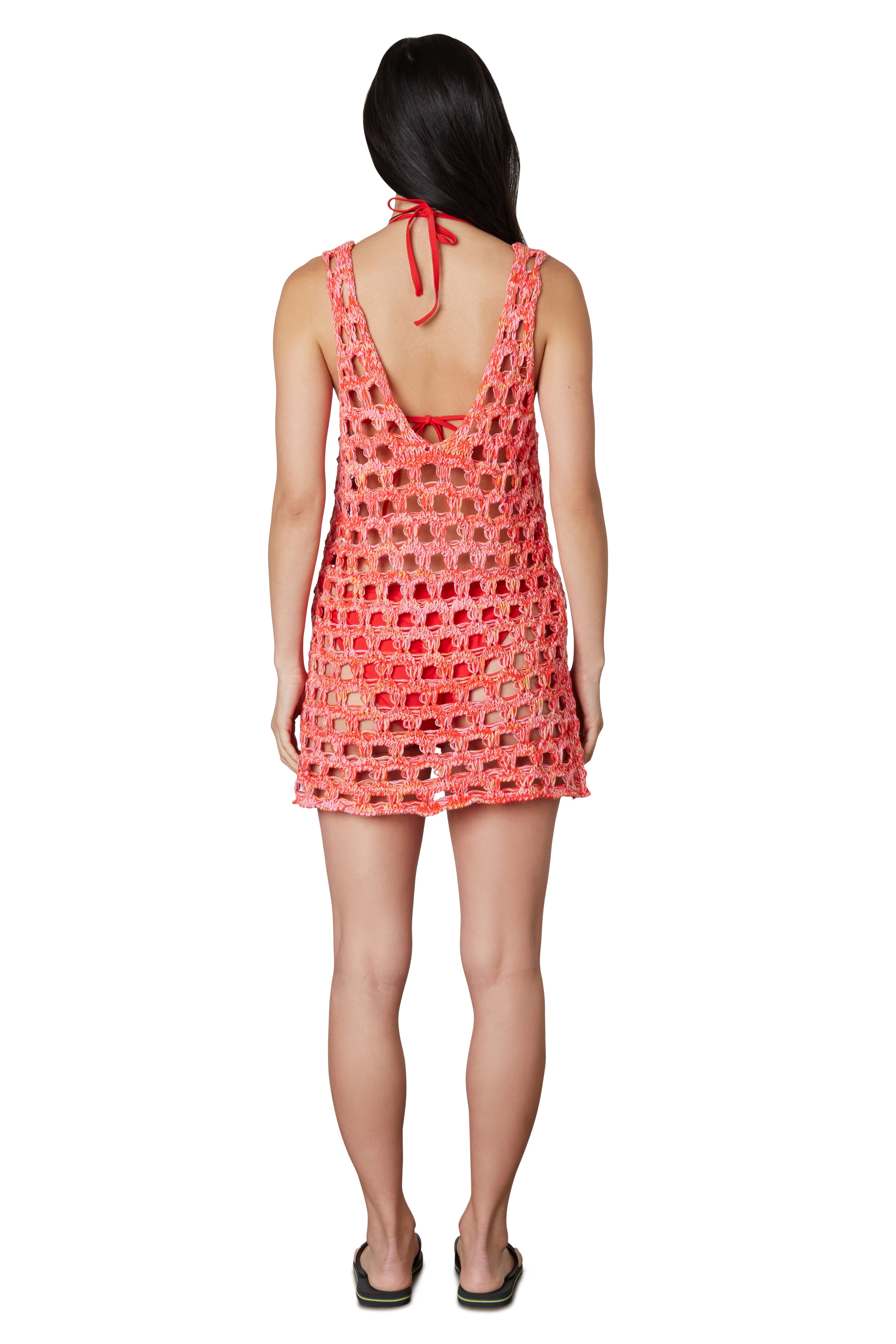 Benito Knit Cover Up in Sunrise Back View