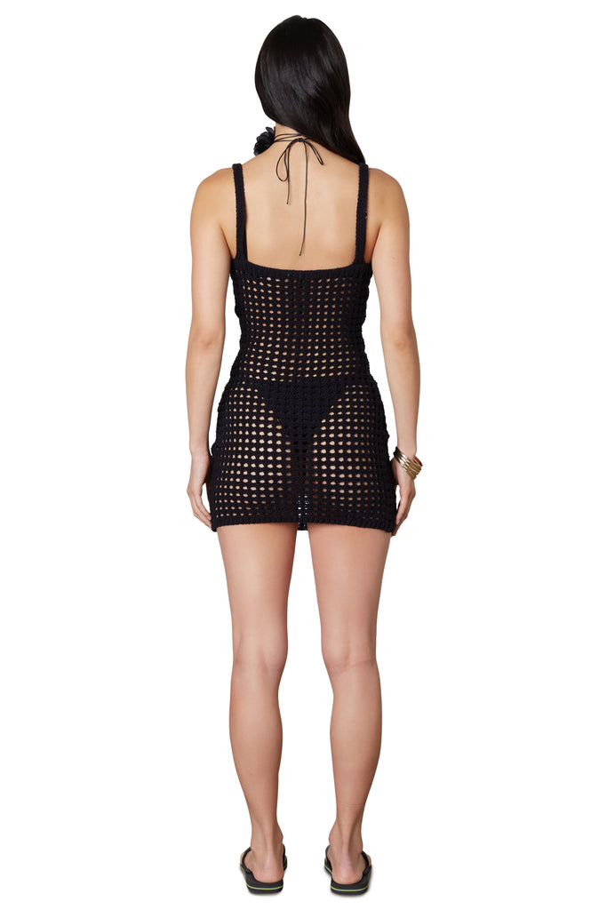 Playa Knit Cover Up in Black Back