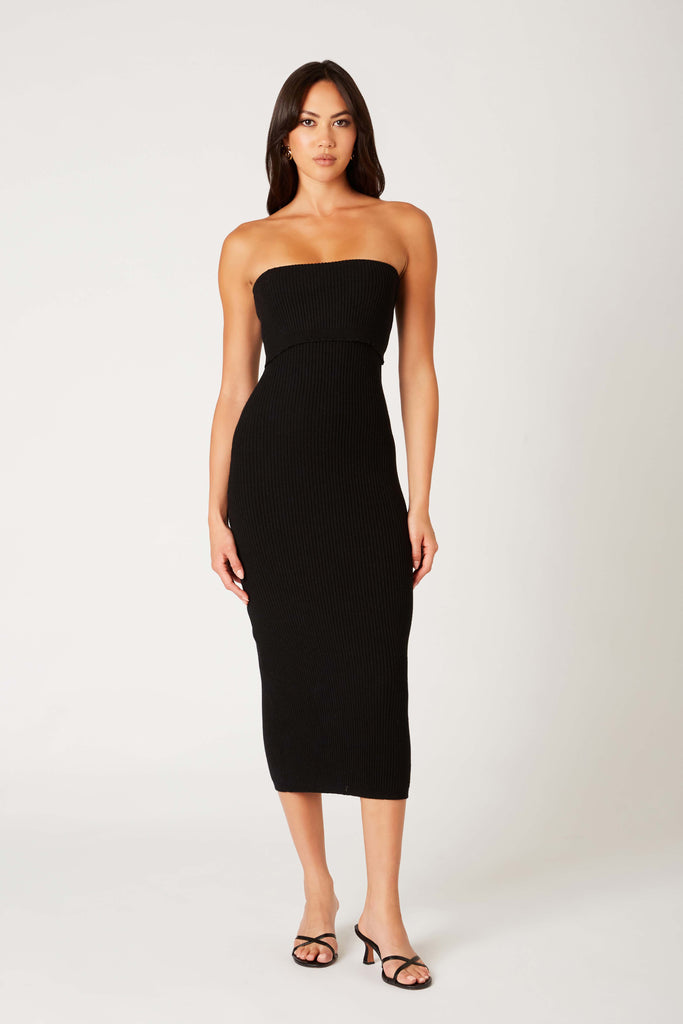 Emory Dress in black front view