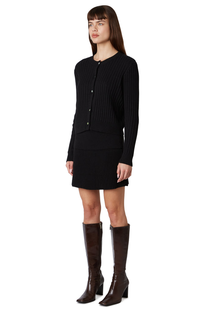 Yasmin Knit Skirt in black side view