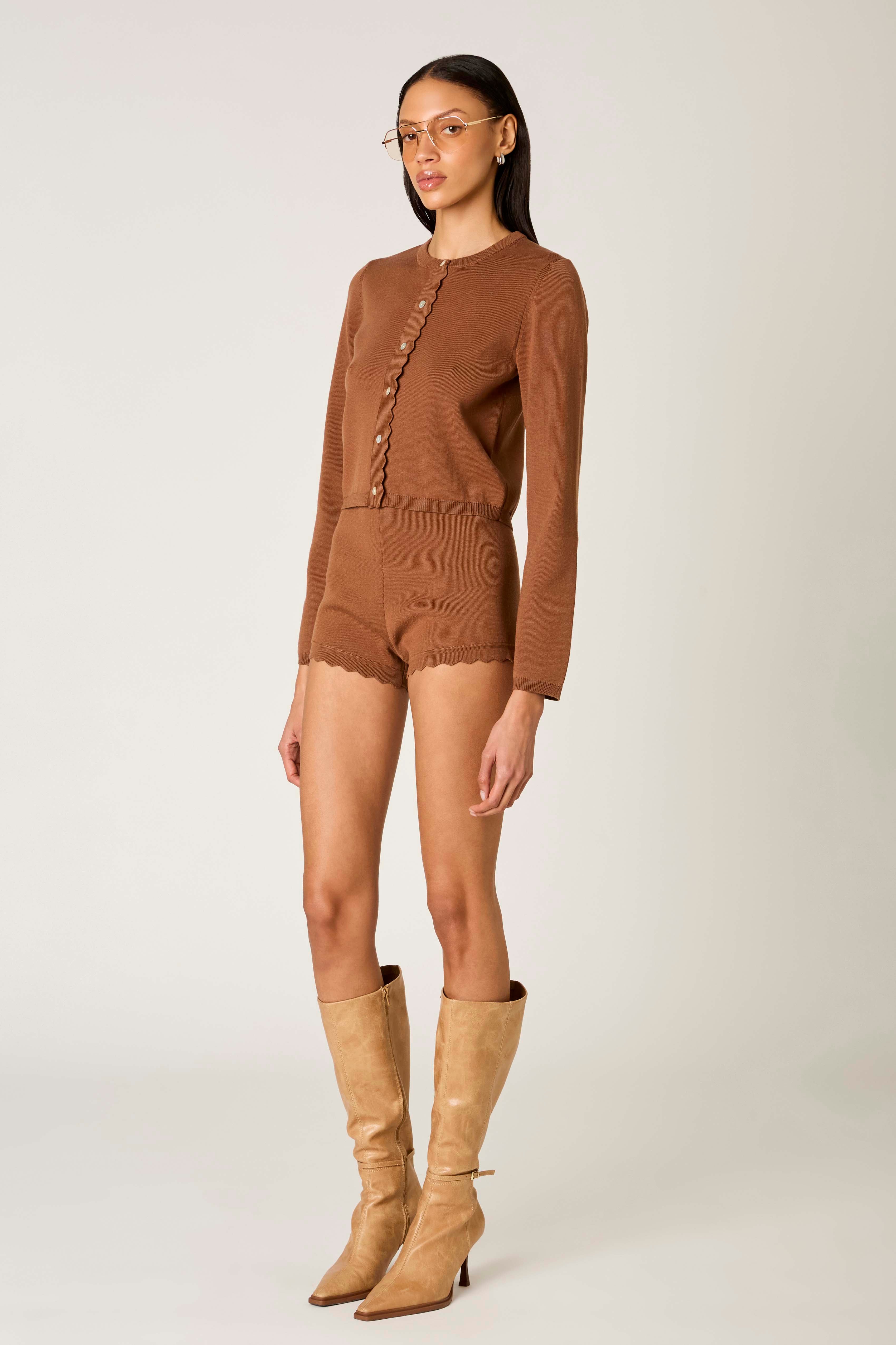 Mazzy Knit Short in nougat side view