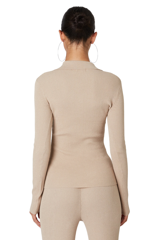 Willow Cardigan - Lurex in nude back view