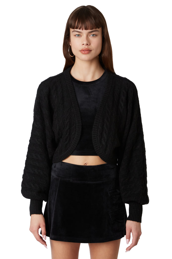 Ava Cardigan in black front view