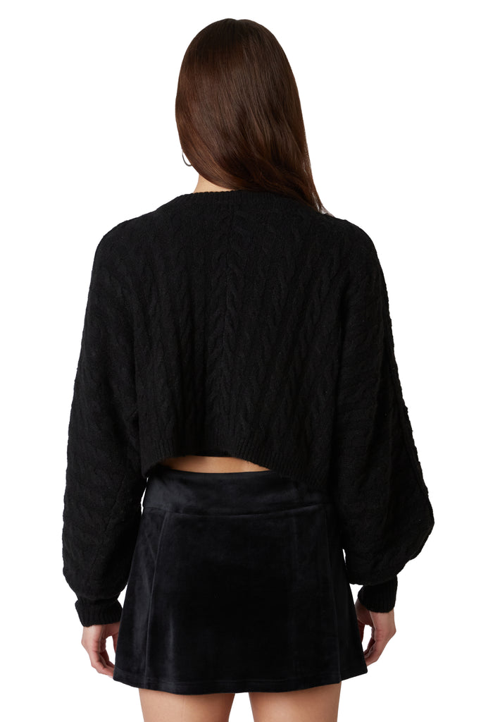 Ava Cardigan in black back view