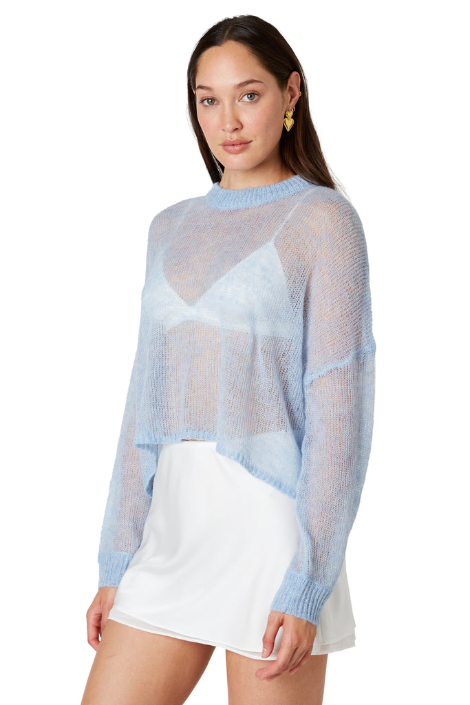Ariana Sweater in sky side view