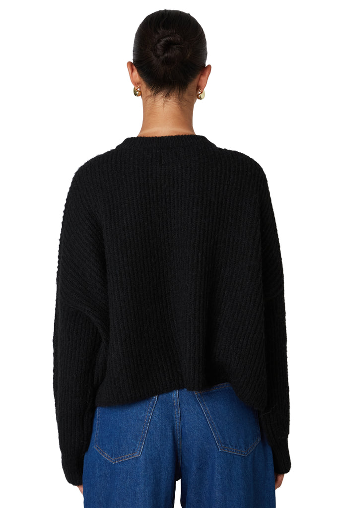 Ariana Sweater in black back view