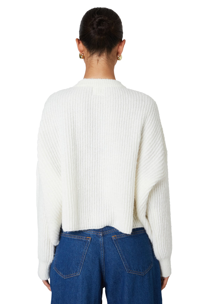 Ariana Sweater in white back view