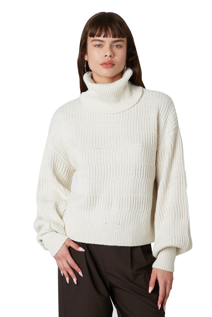 Bita Sweater in Ivory front view 2