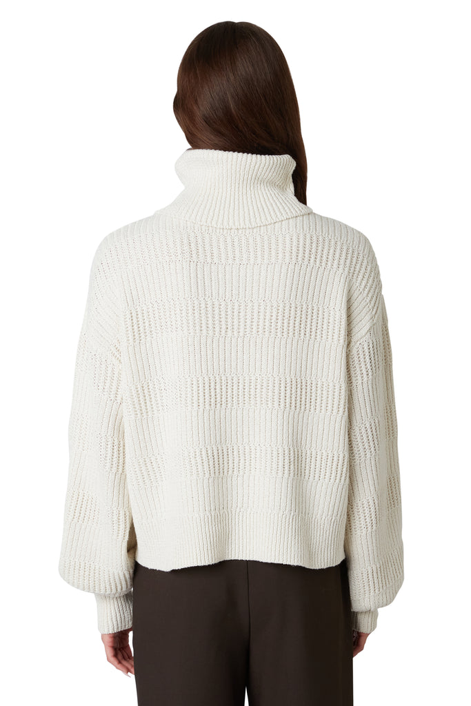 Bita Sweater in Ivory back view