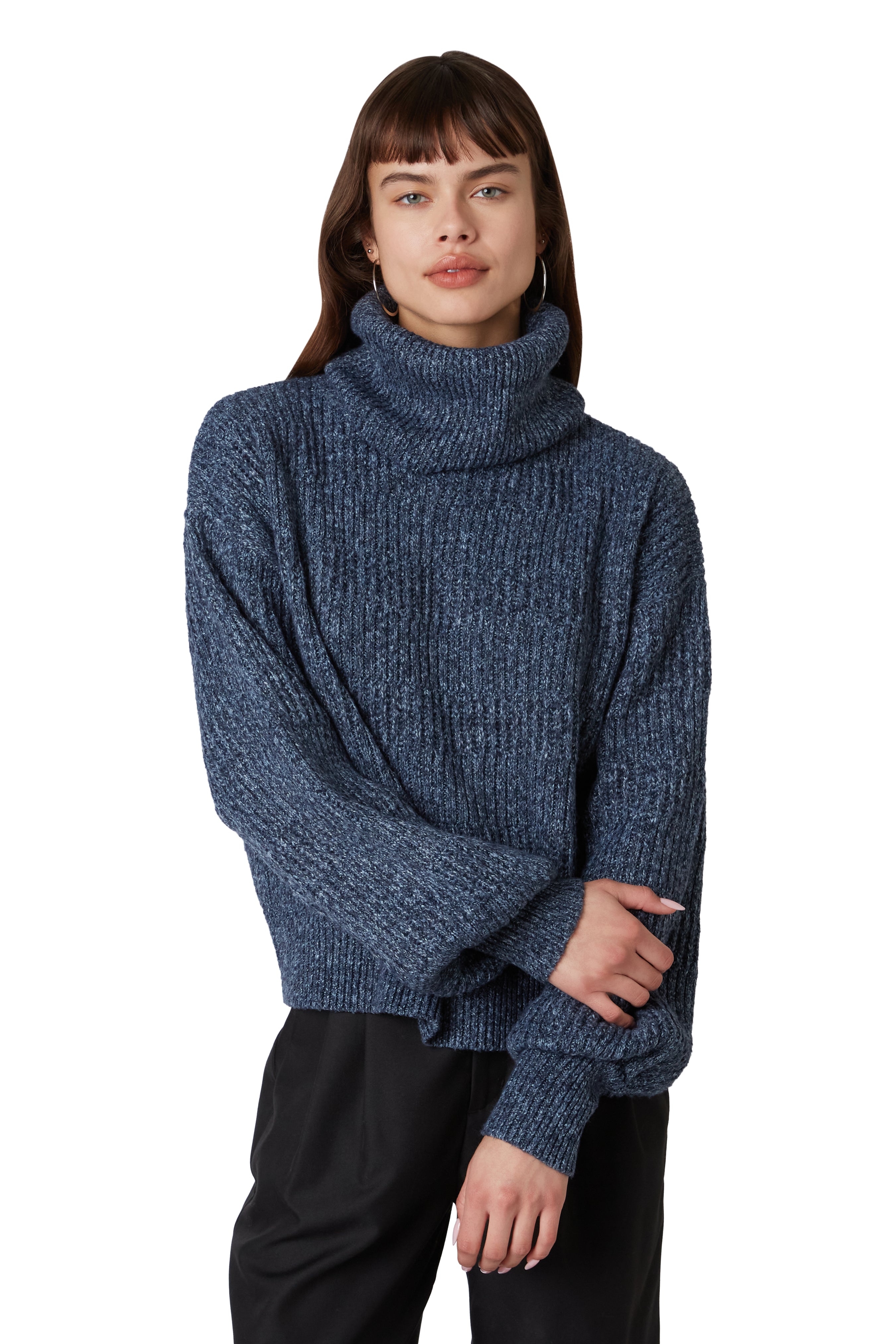 Bita Sweater in navy front view 2