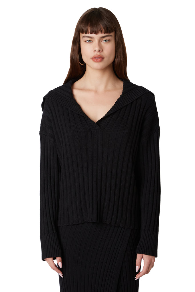 Farrah Sweater in Black front view