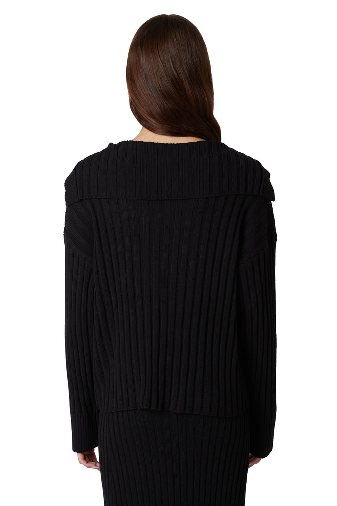 Farrah Sweater in Black back view
