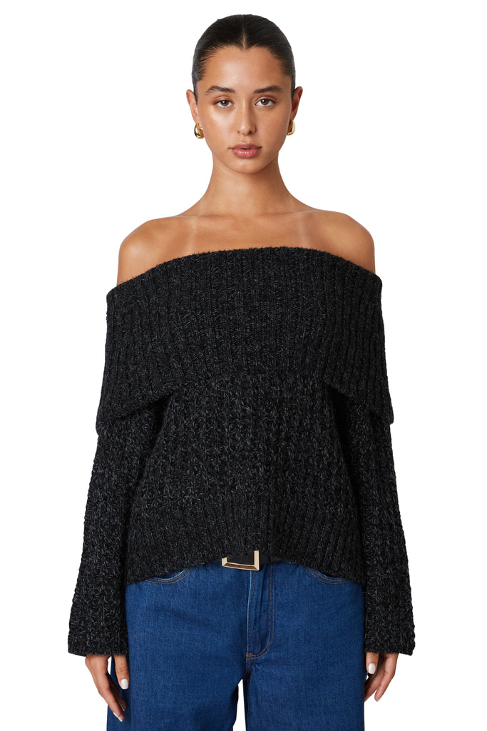 Chamonix Sweater in black front view