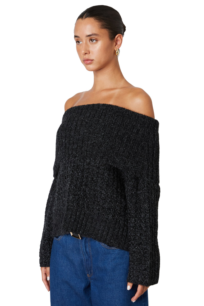 Chamonix Sweater in black side view