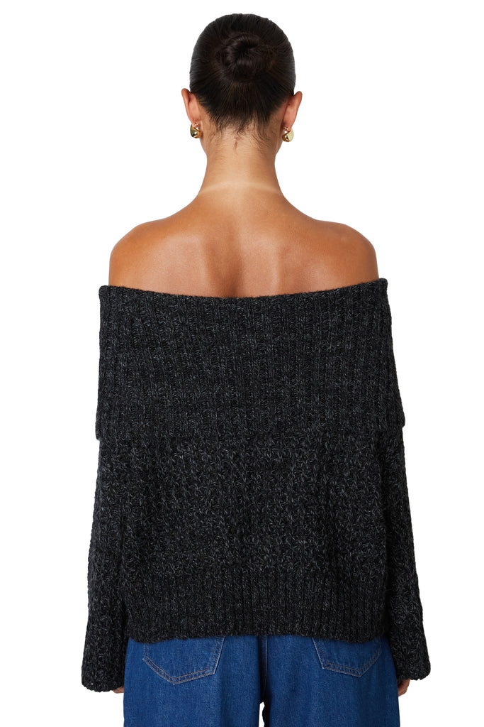 Chamonix Sweater in black back view