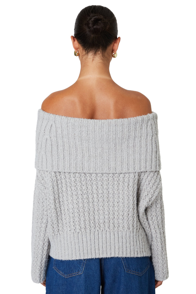 Chamonix Sweater in grey back view