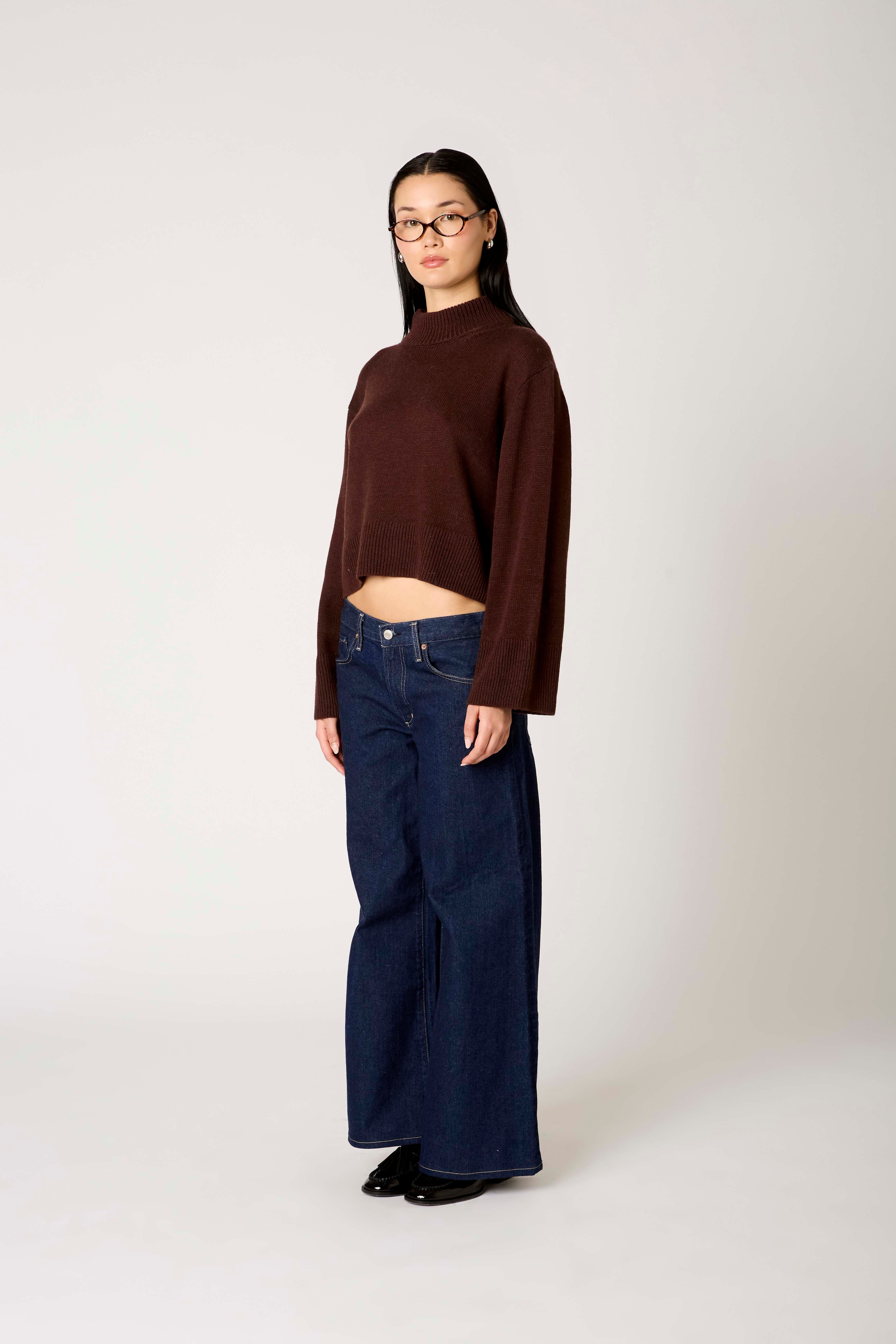 Yvonne Sweater in brown side view