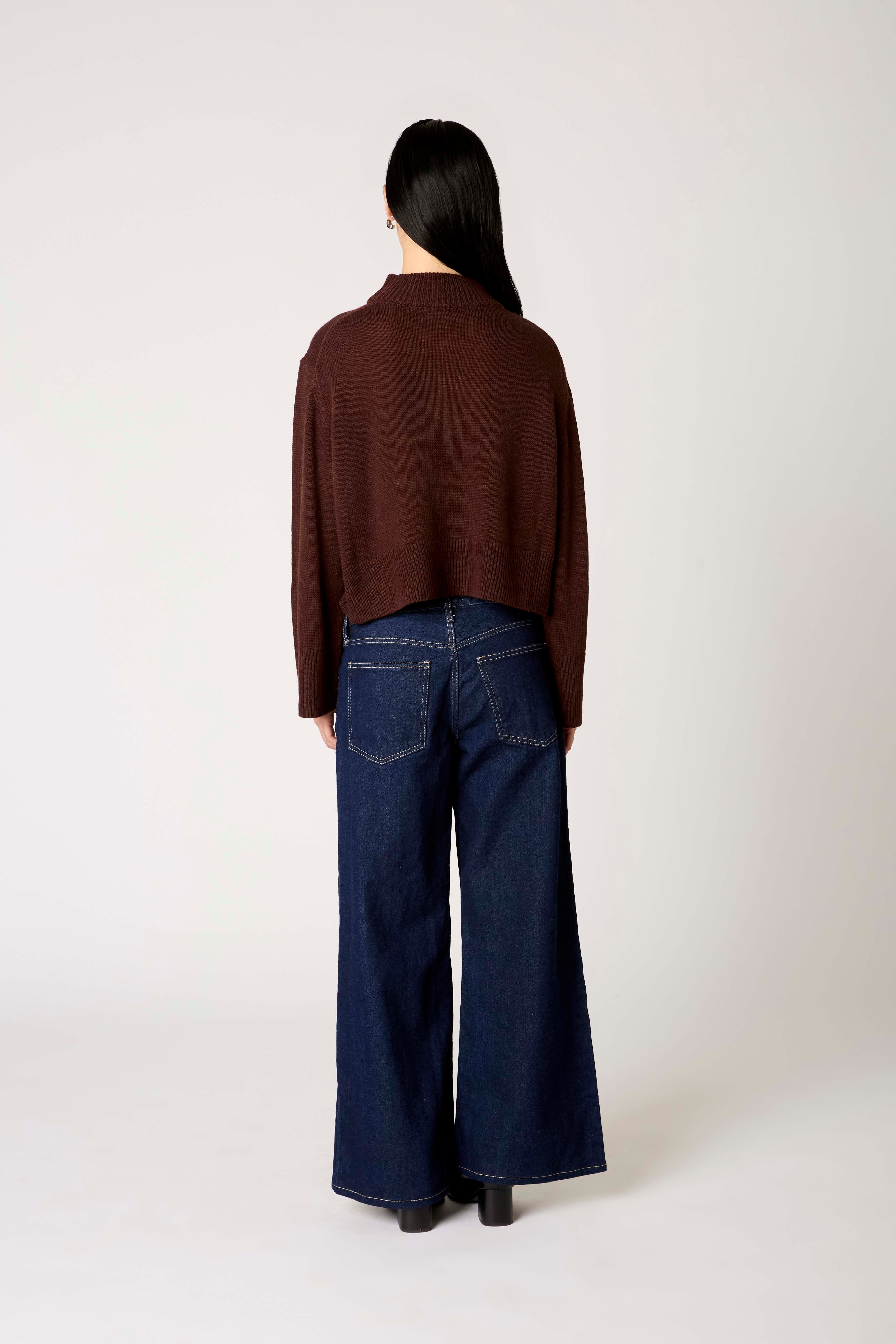 Yvonne Sweater in brown back view