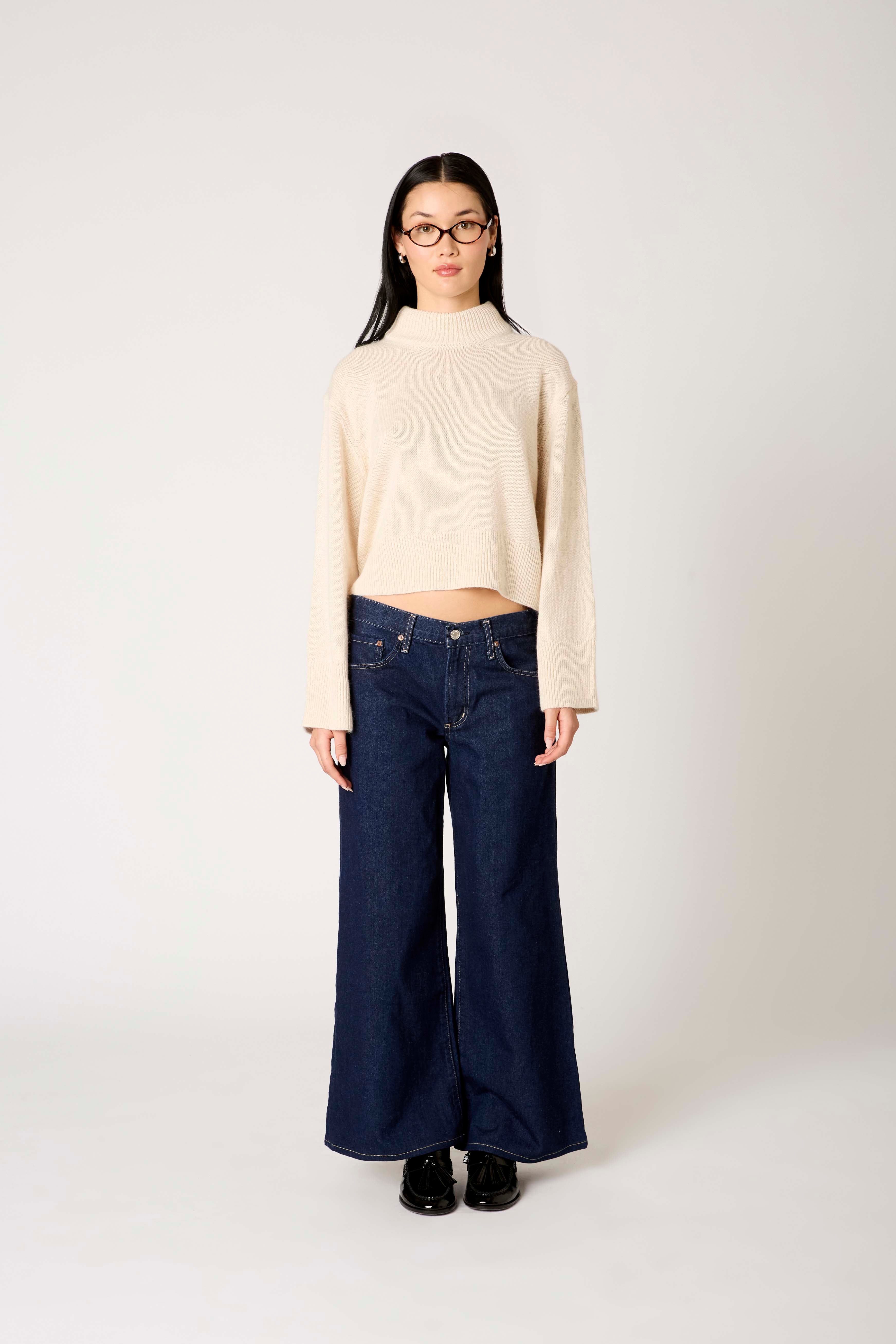 Yvonne Sweater in oat front view