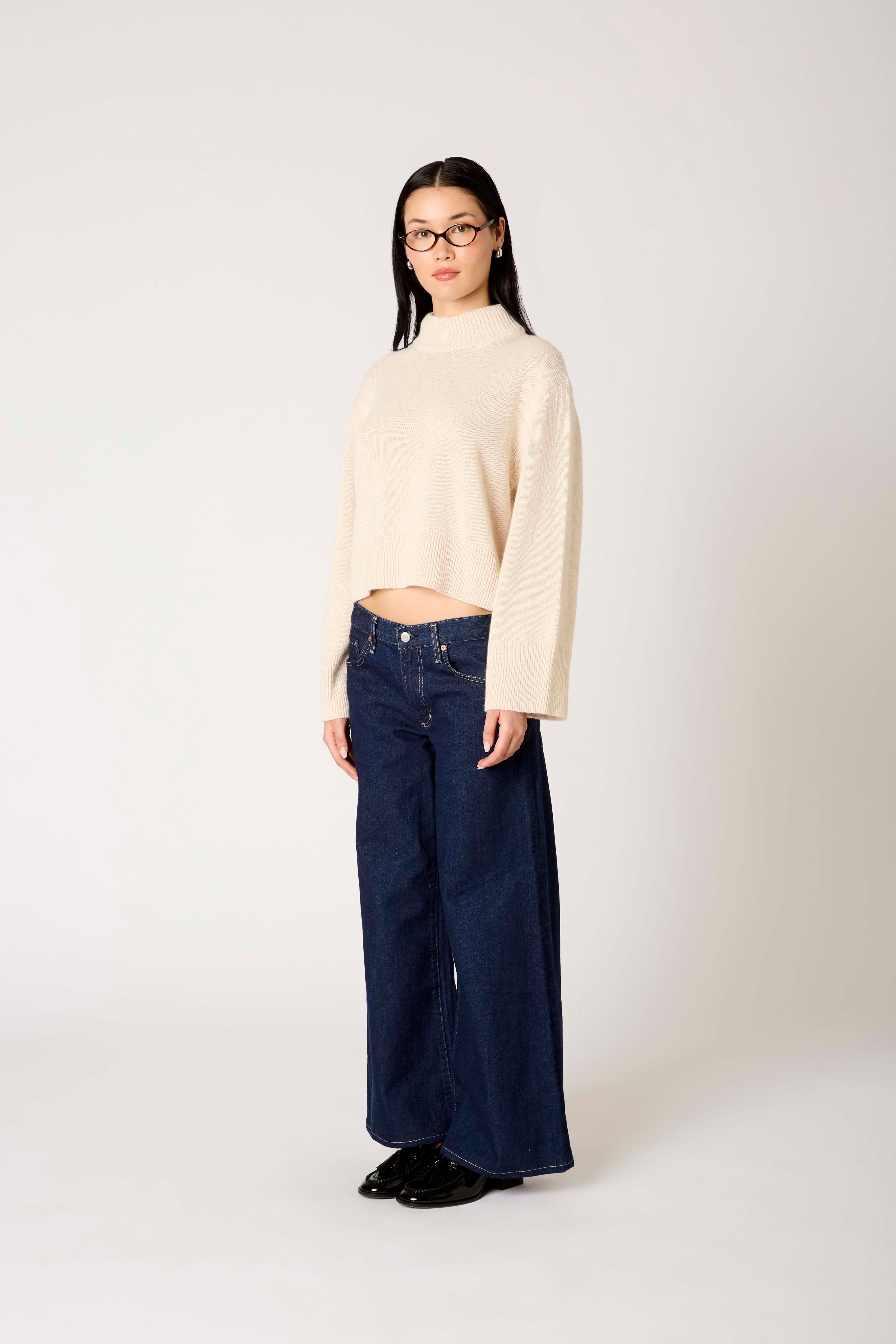 Yvonne Sweater in oat side view