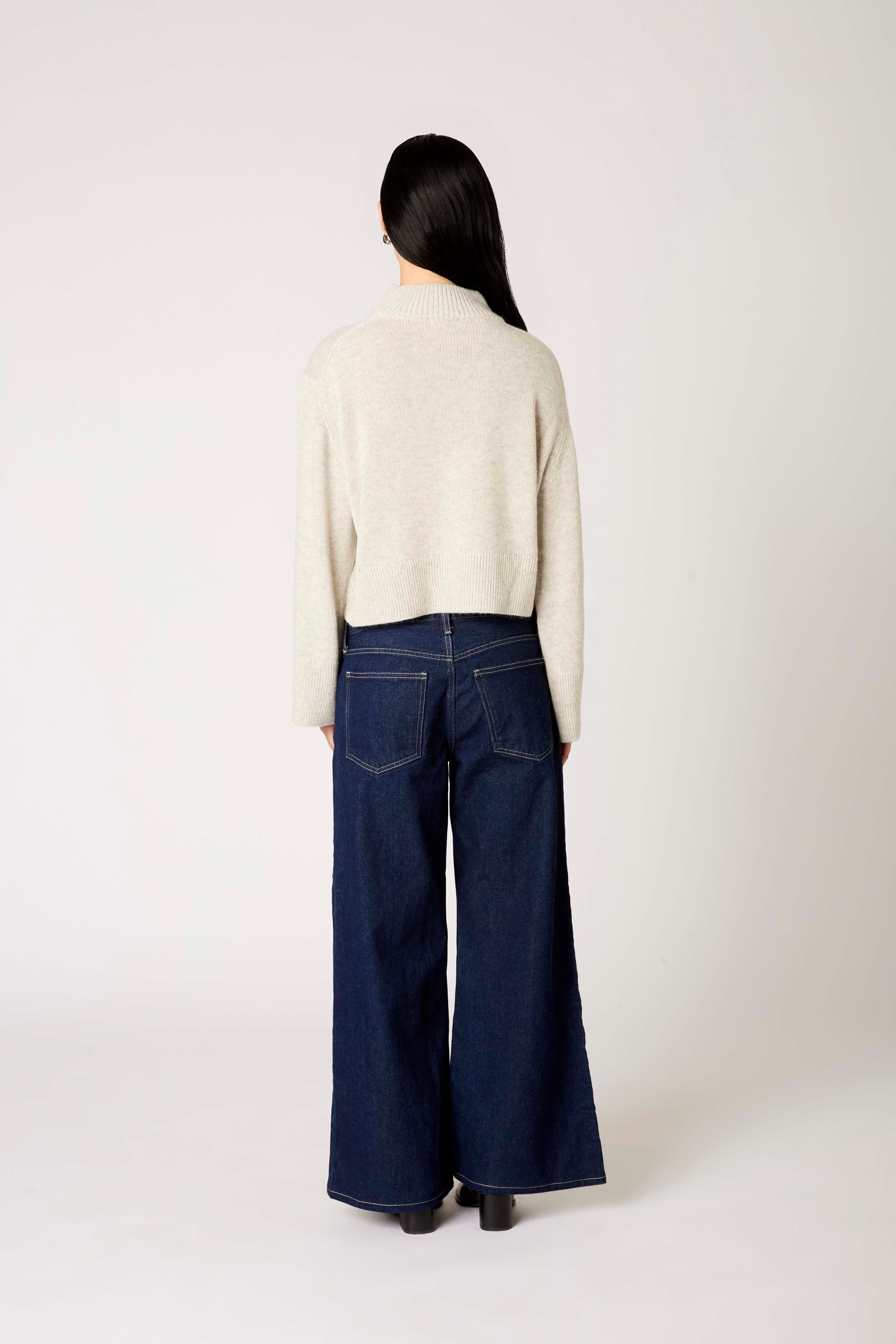 Yvonne Sweater in silver back view