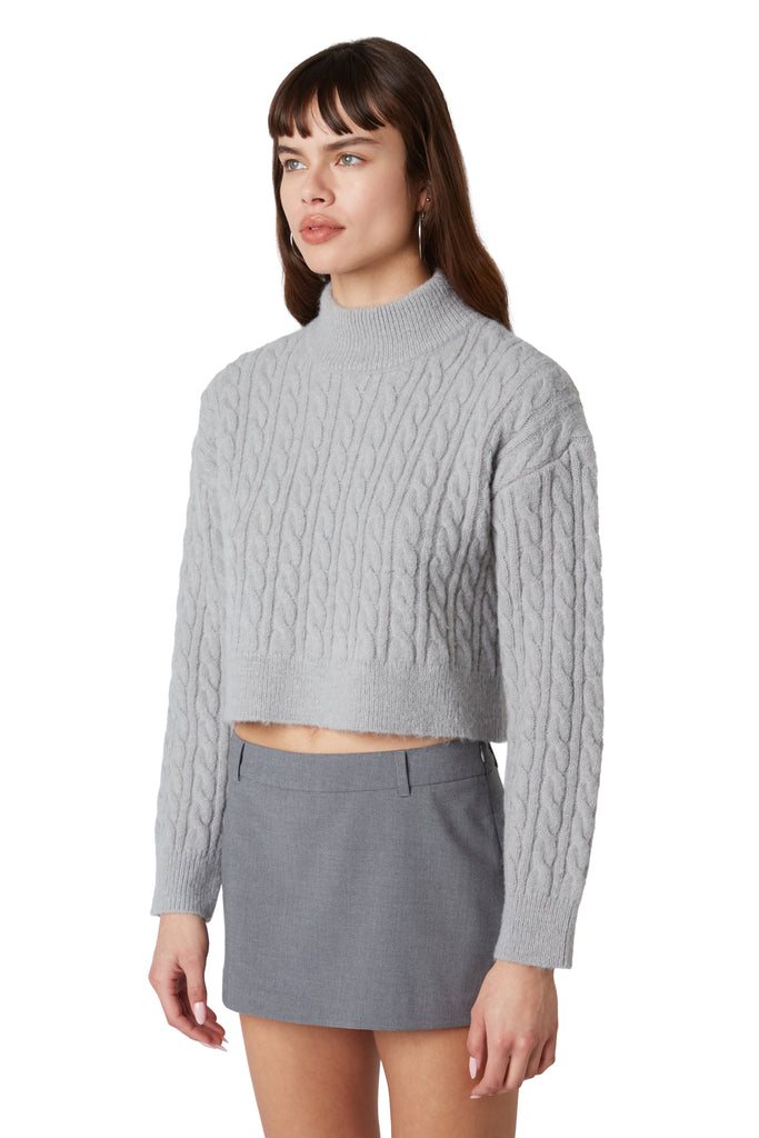 Banff Sweater in grey side view